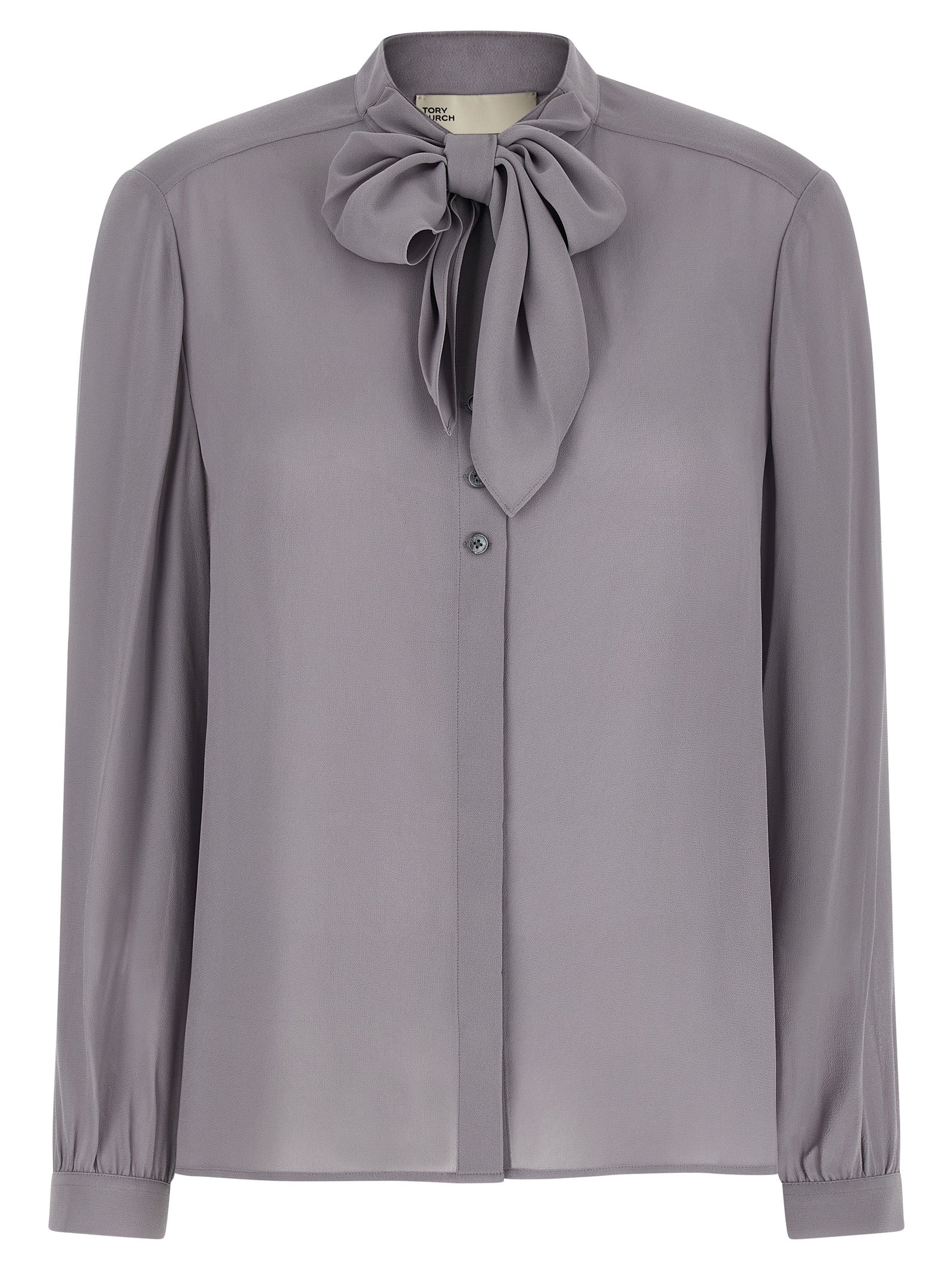 Tory Burch Graue Viskose-Bluse
