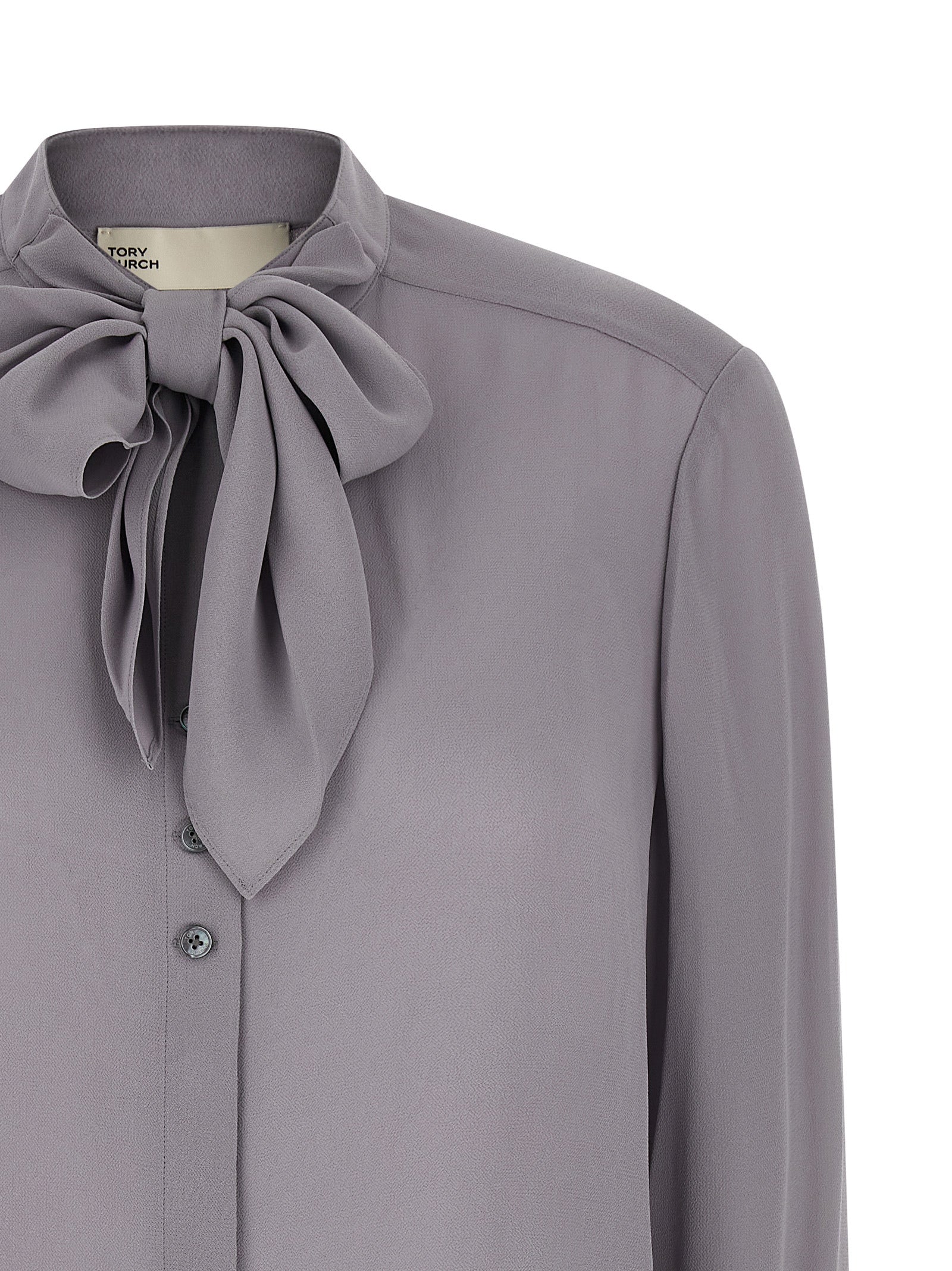 Tory Burch Graue Viskose-Bluse