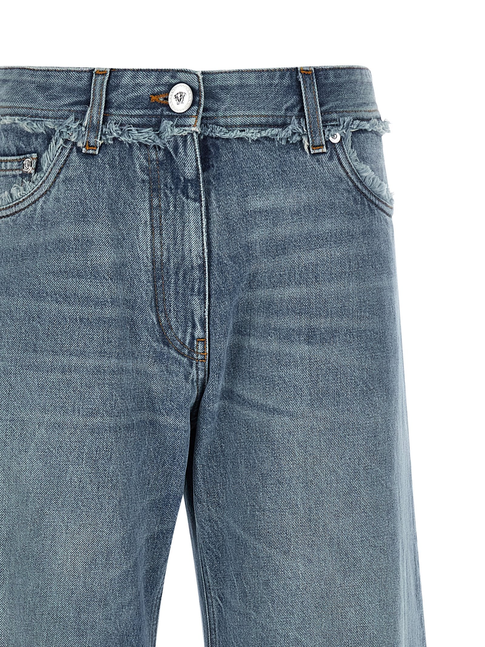 Versace Blaue Baumwoll-Boyfriend-Jeans