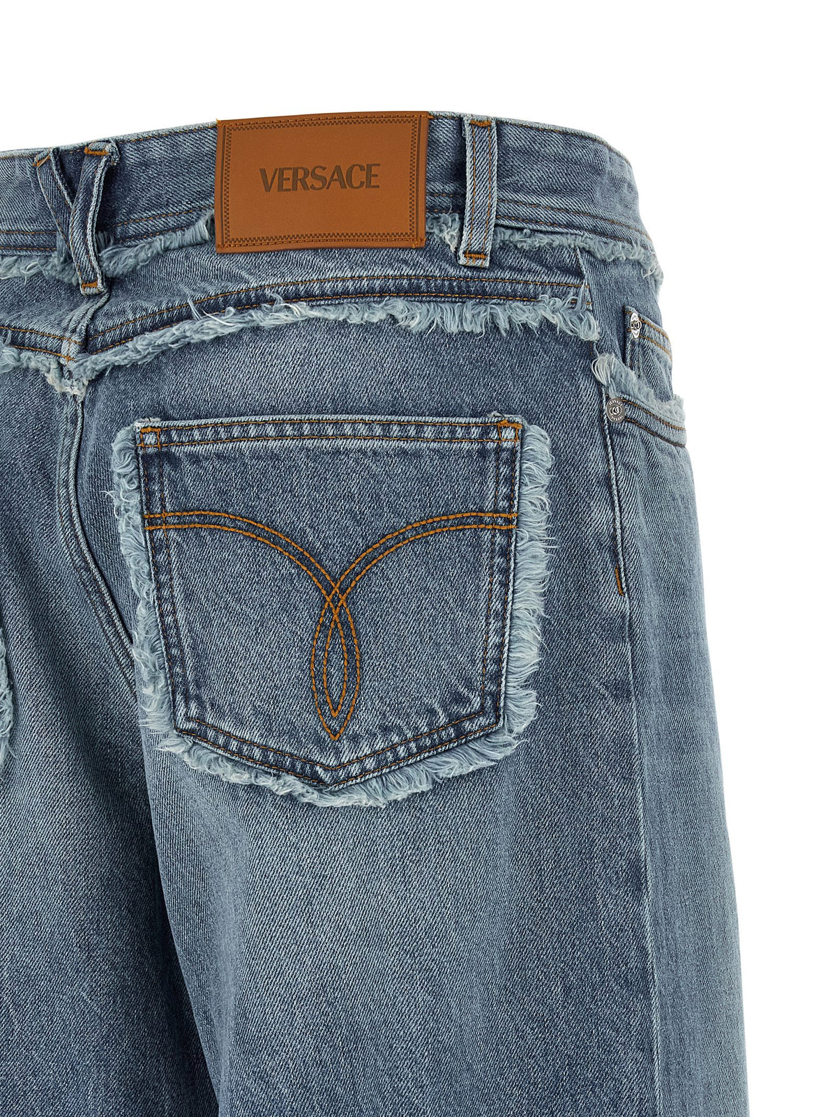 Versace Blaue Baumwoll-Boyfriend-Jeans