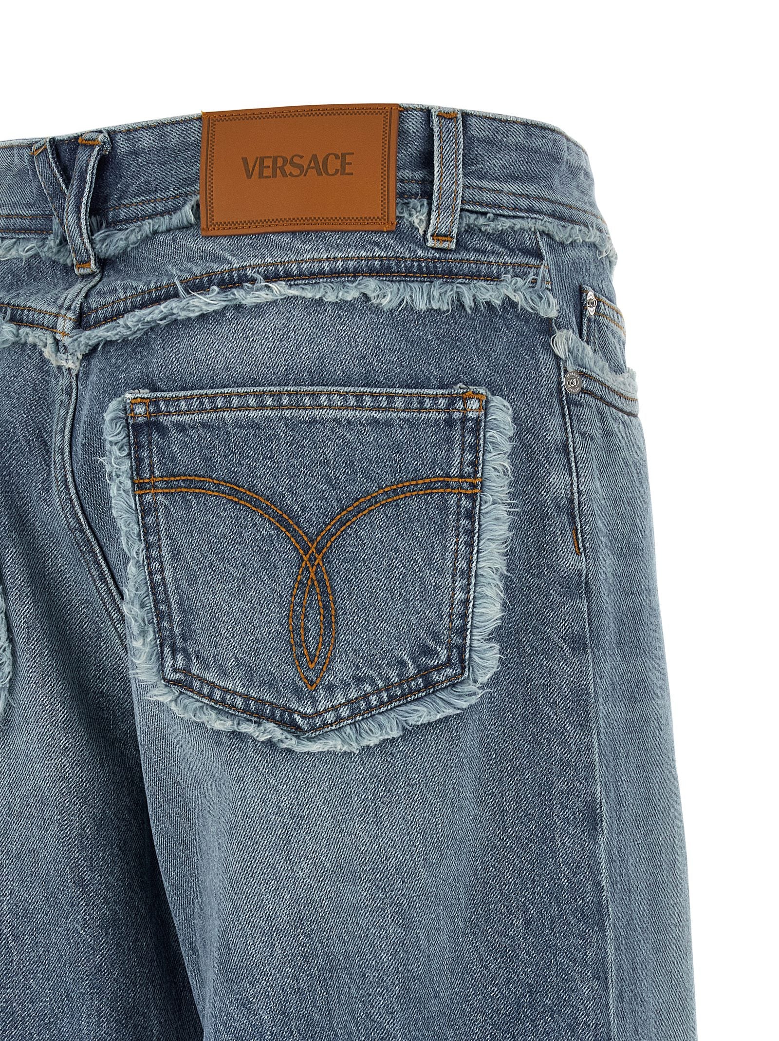 Versace Blaue Baumwoll-Boyfriend-Jeans