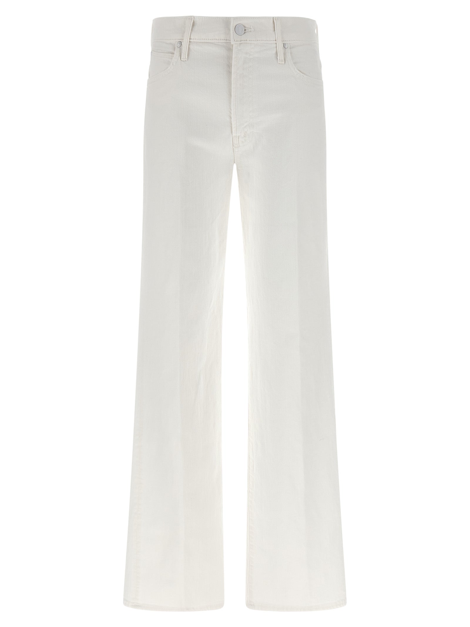 Mother Denim Weiße Baumwoll-Schlagjeans