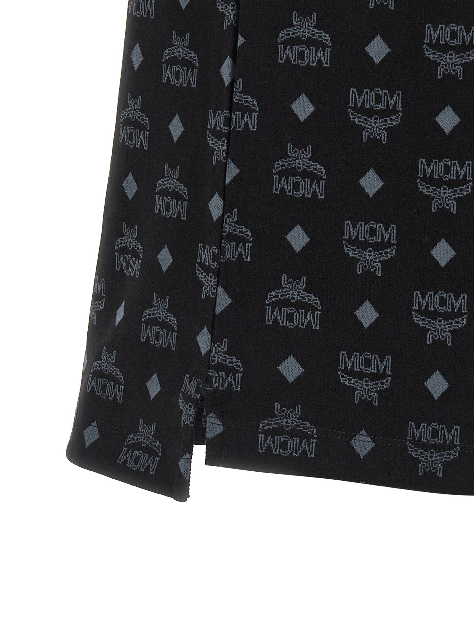 MCM Schwarzes Baumwoll-Poloshirt