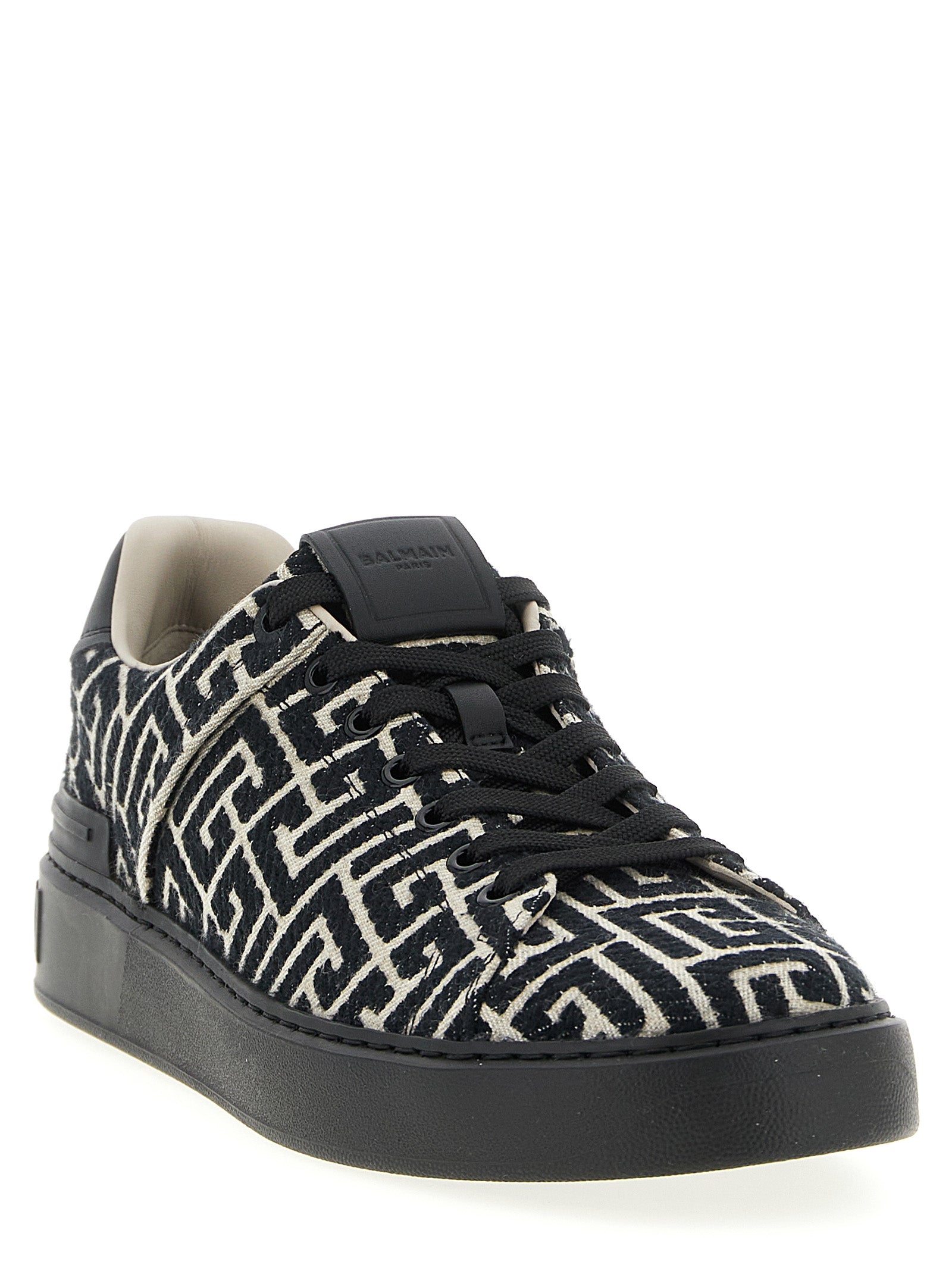 Balmain Schwarz Baumwolle Turnschuhe