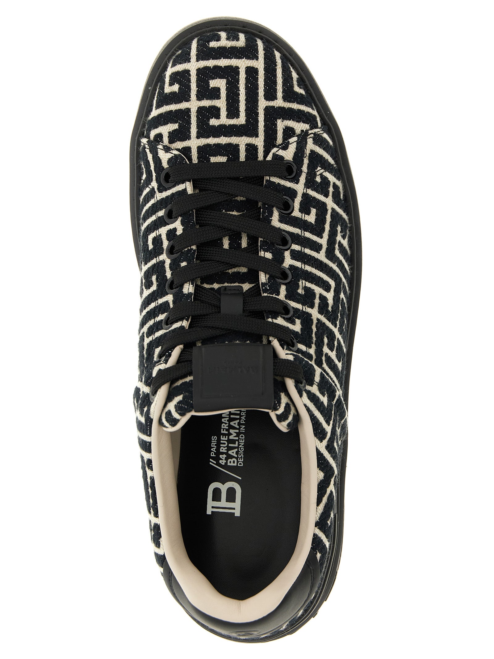 Balmain Schwarz Baumwolle Turnschuhe