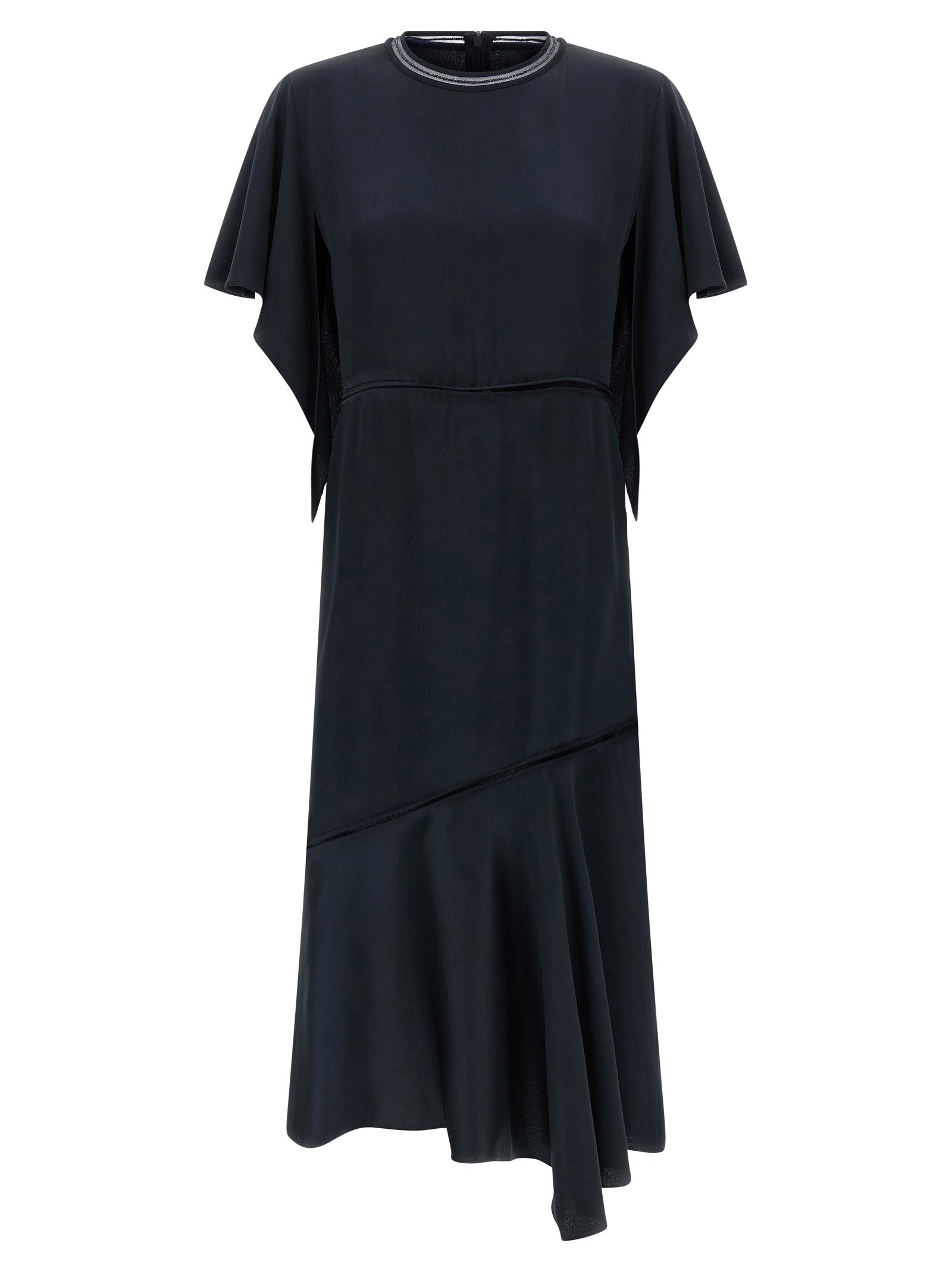 Fabiana Filippi Blaues Viskose-Midi-Kleid