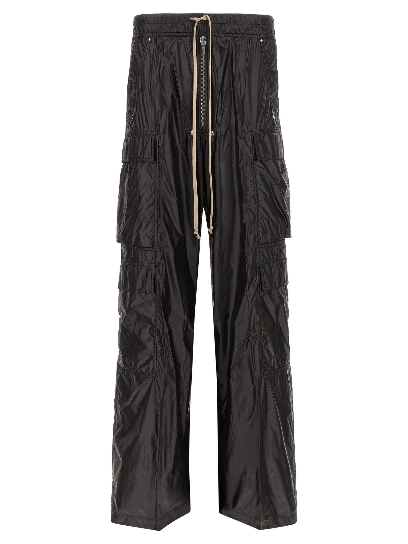 Rick Owens Schwarze Cargohose aus Nylon