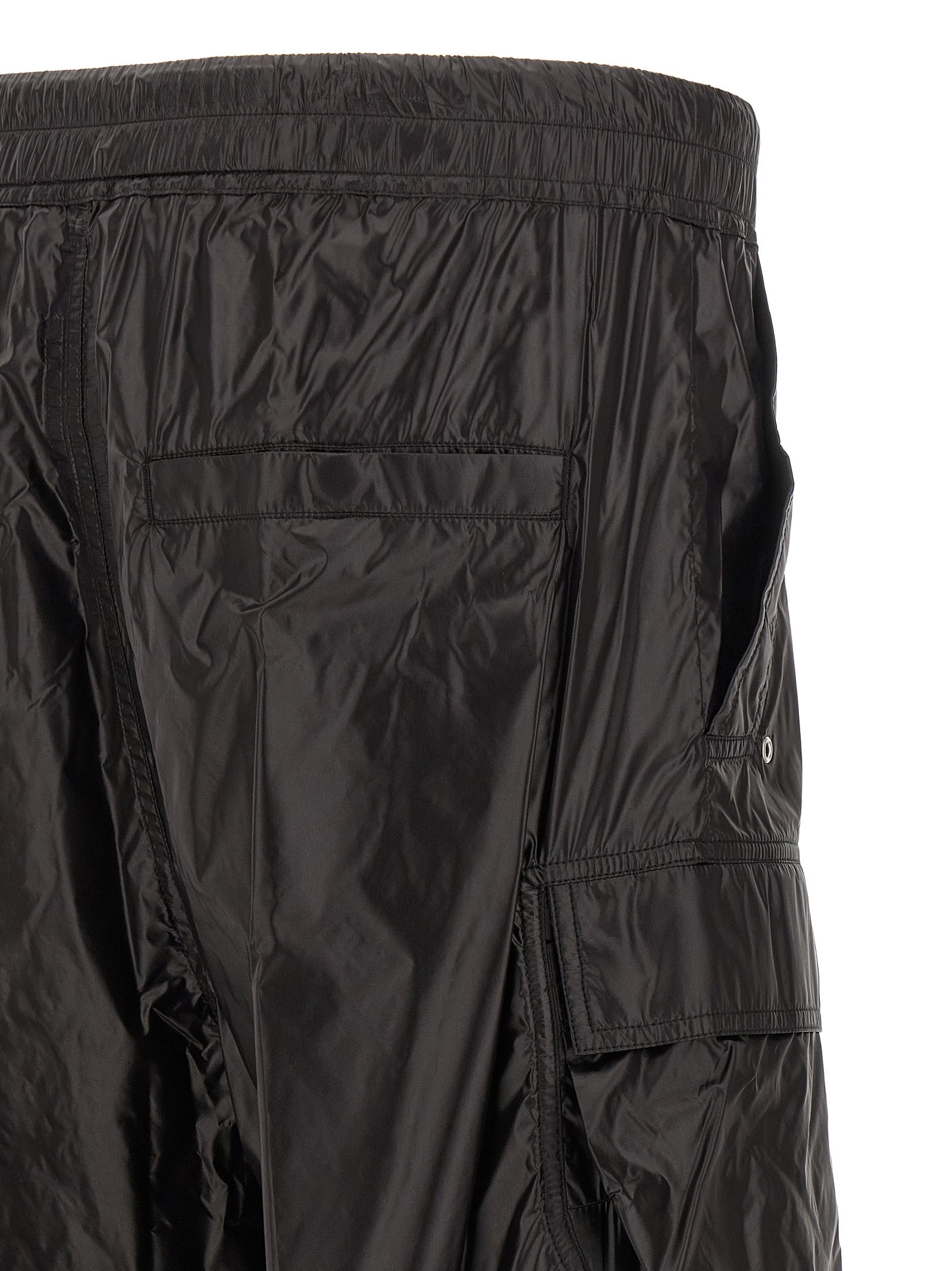 Rick Owens Schwarze Cargohose aus Nylon