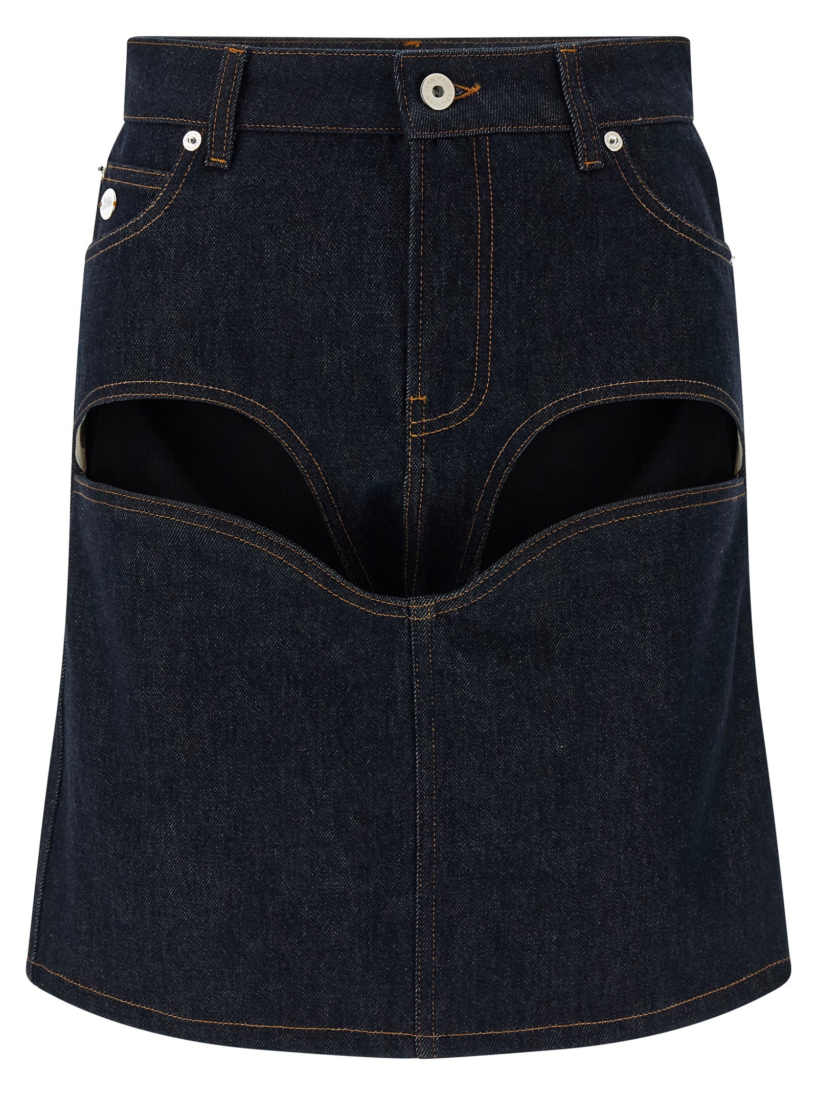 Jean Paul Gaultier Blauer Baumwoll-Maxirock