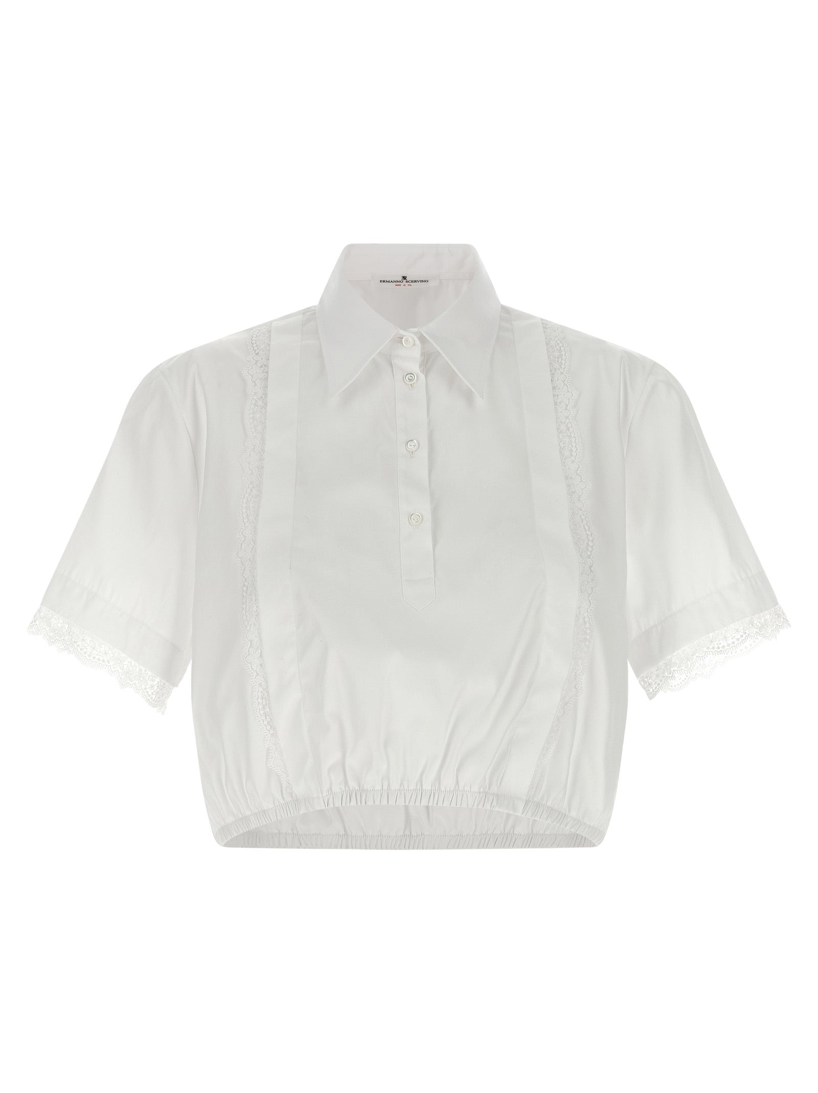 Ermanno Scervino Weiße Baumwollbluse