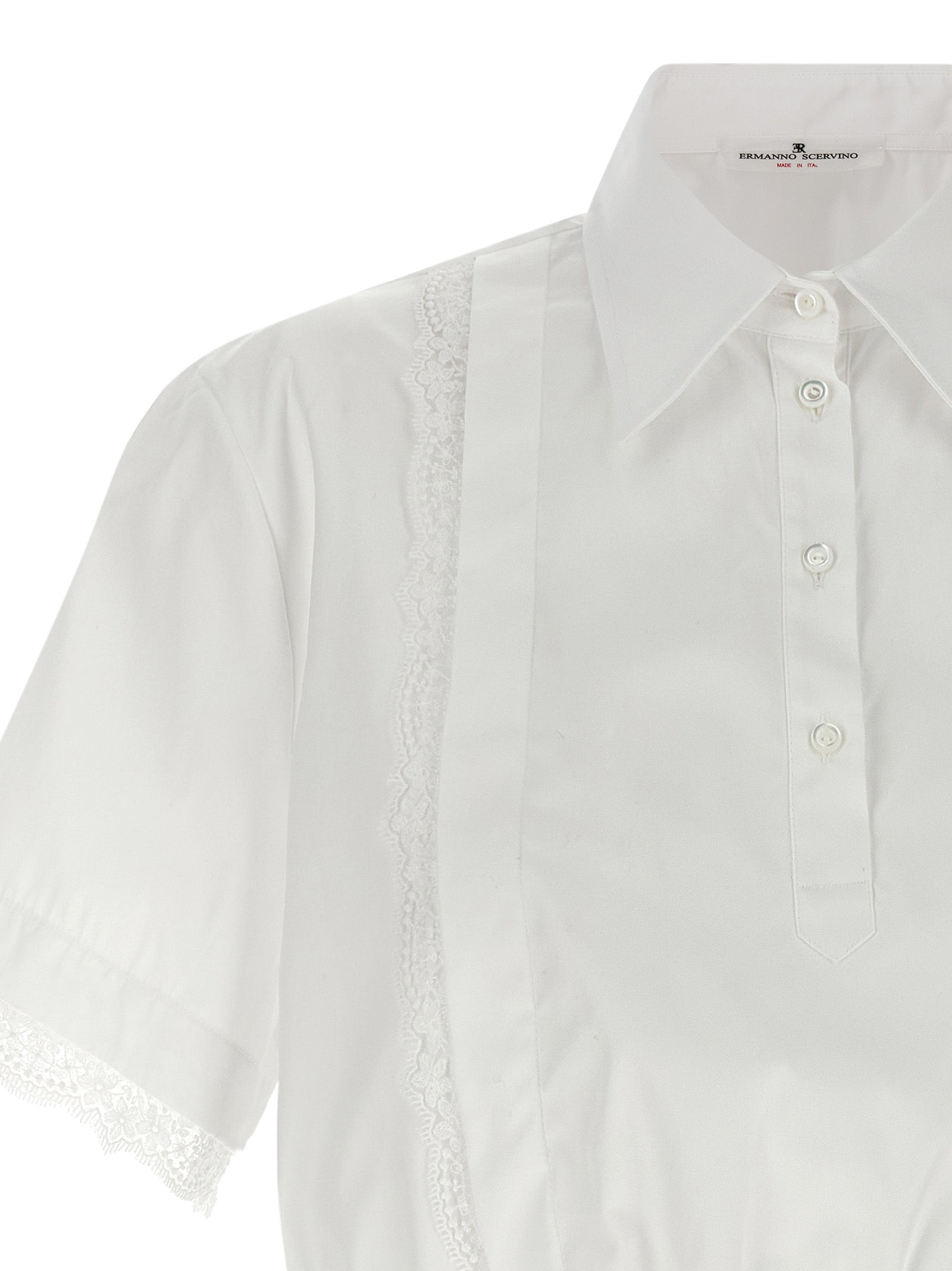 Ermanno Scervino Weiße Baumwollbluse