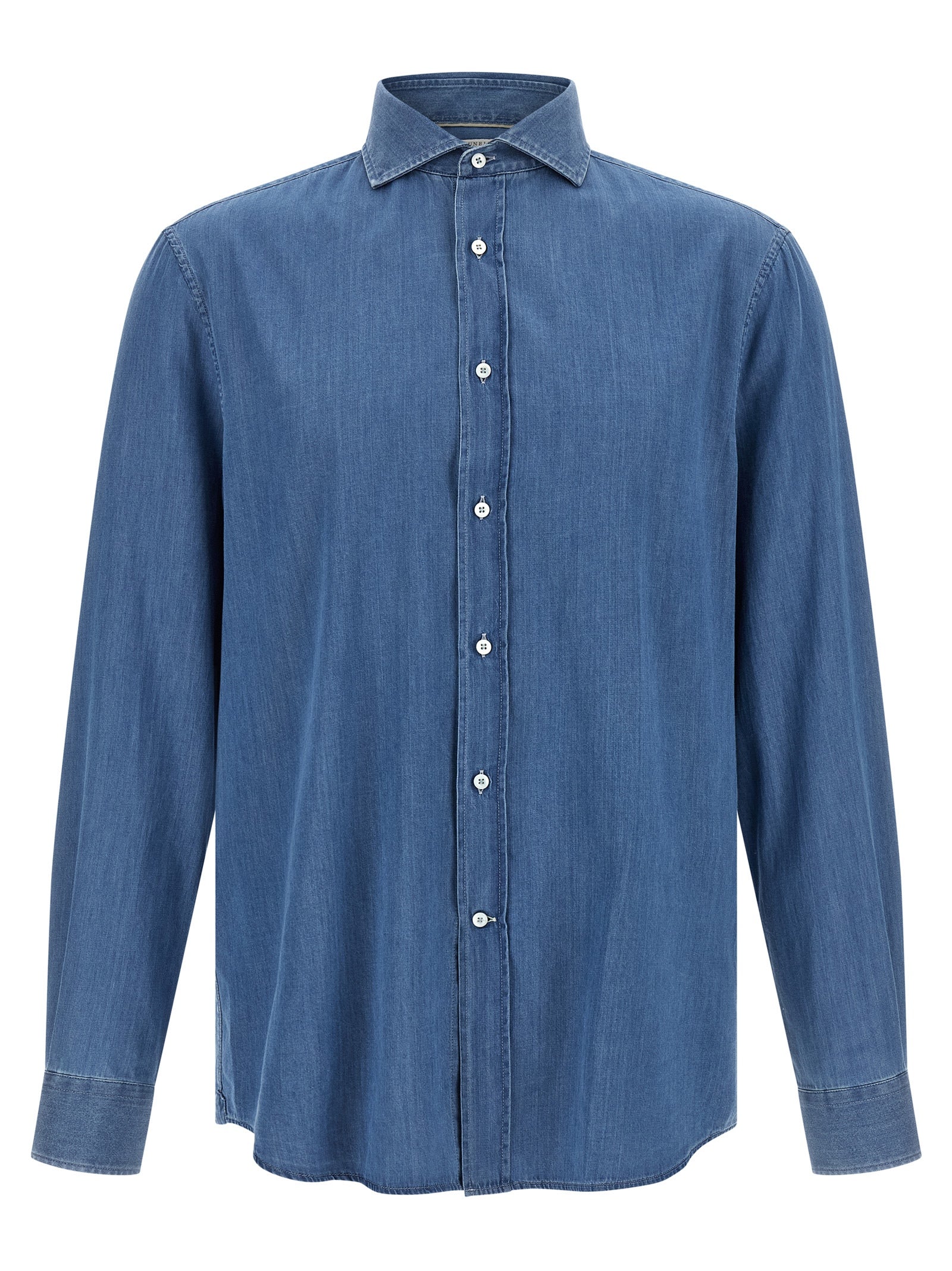 Brunello Cucinelli Blaue Baumwollbluse