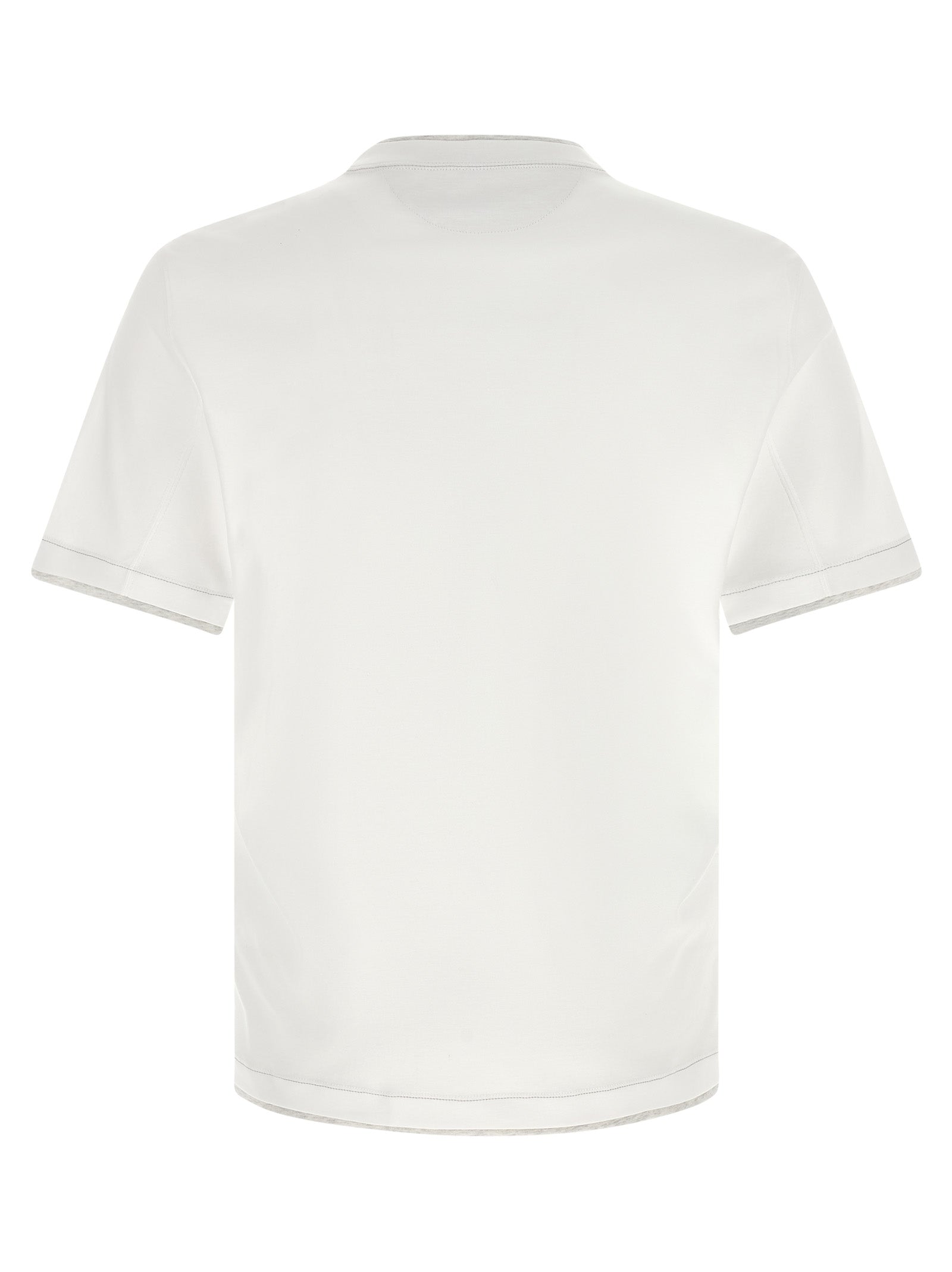 Brunello Cucinelli Weißes Baumwoll-T-Shirt