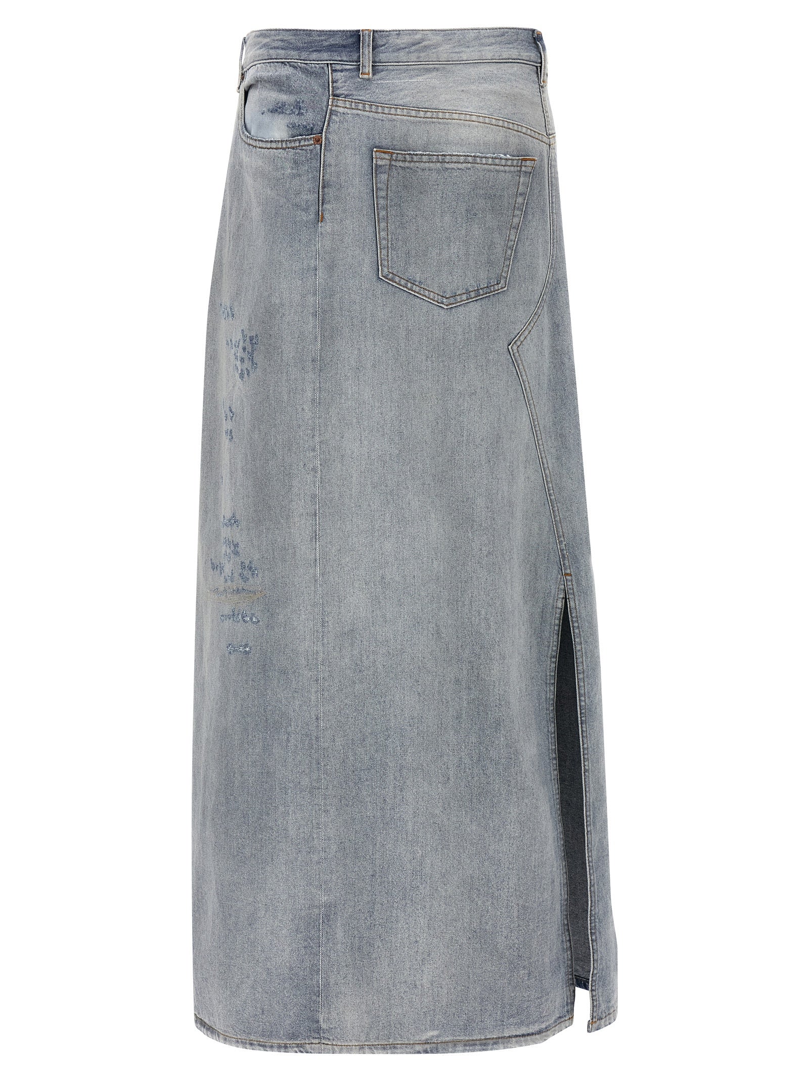 MM6 Maison Margiela Blaue Baumwoll-Minirock