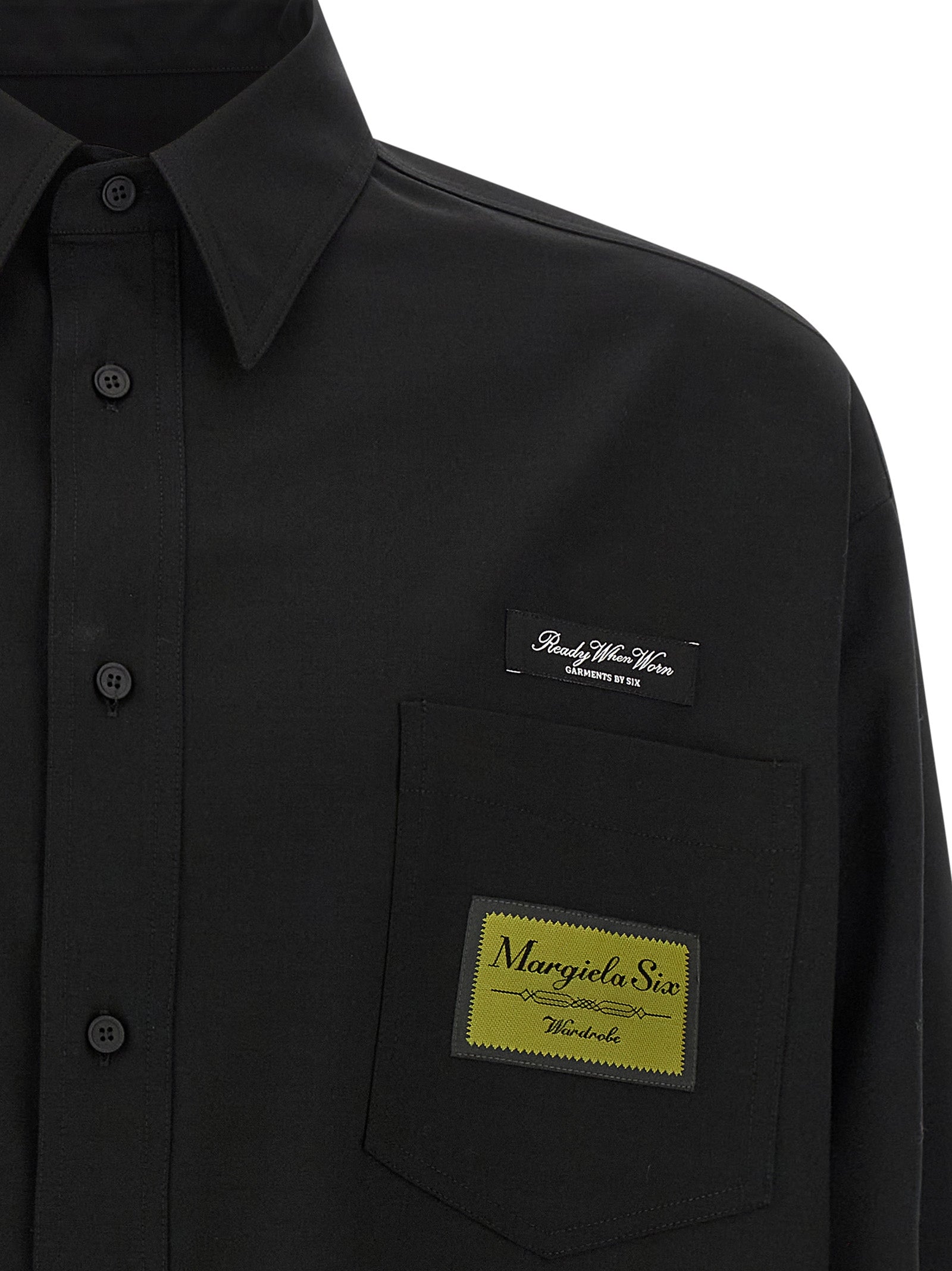 MM6 Maison Margiela Schwarze Bluse aus Polyester