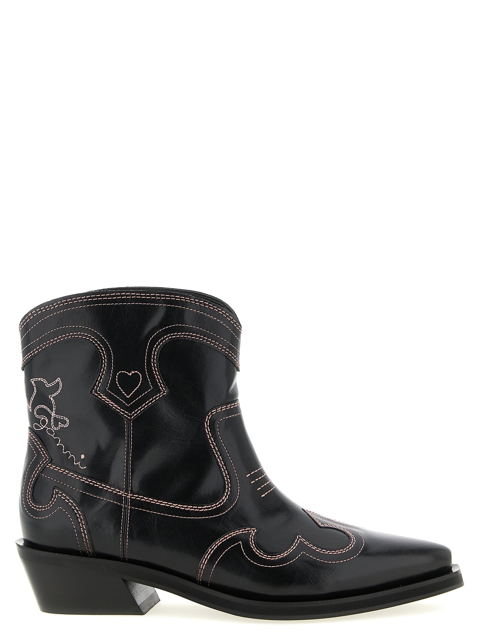 Ganni Schwarze Chelsea Boots aus Polyethylen