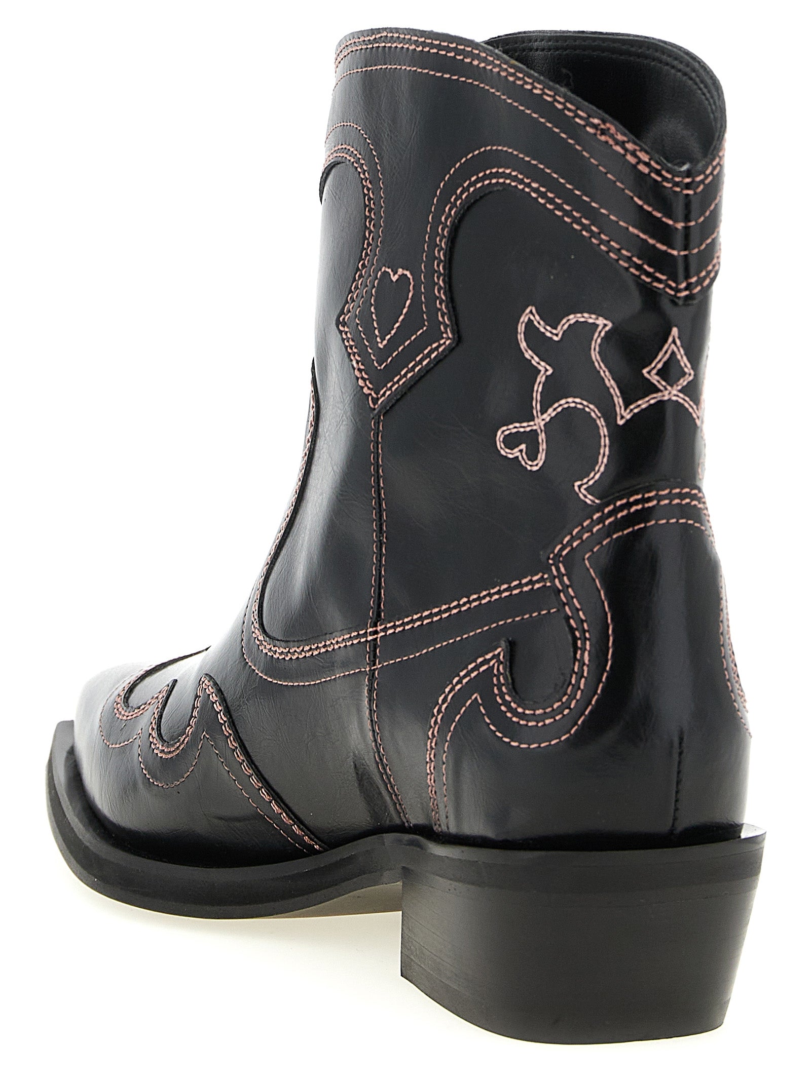 Ganni Schwarze Chelsea Boots aus Polyethylen