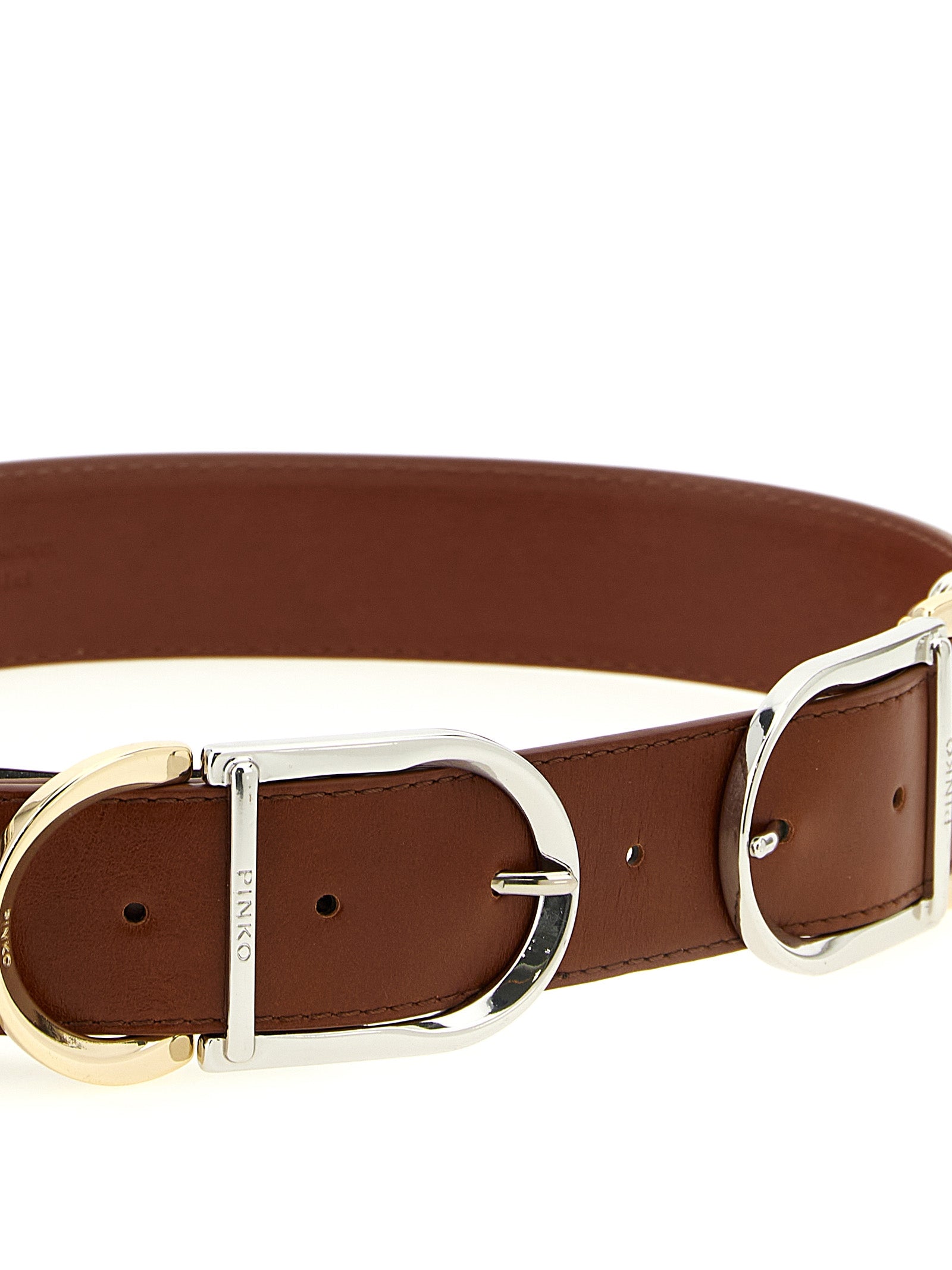PINKO Brauner Gürtel aus Lammleder, Regular Fit