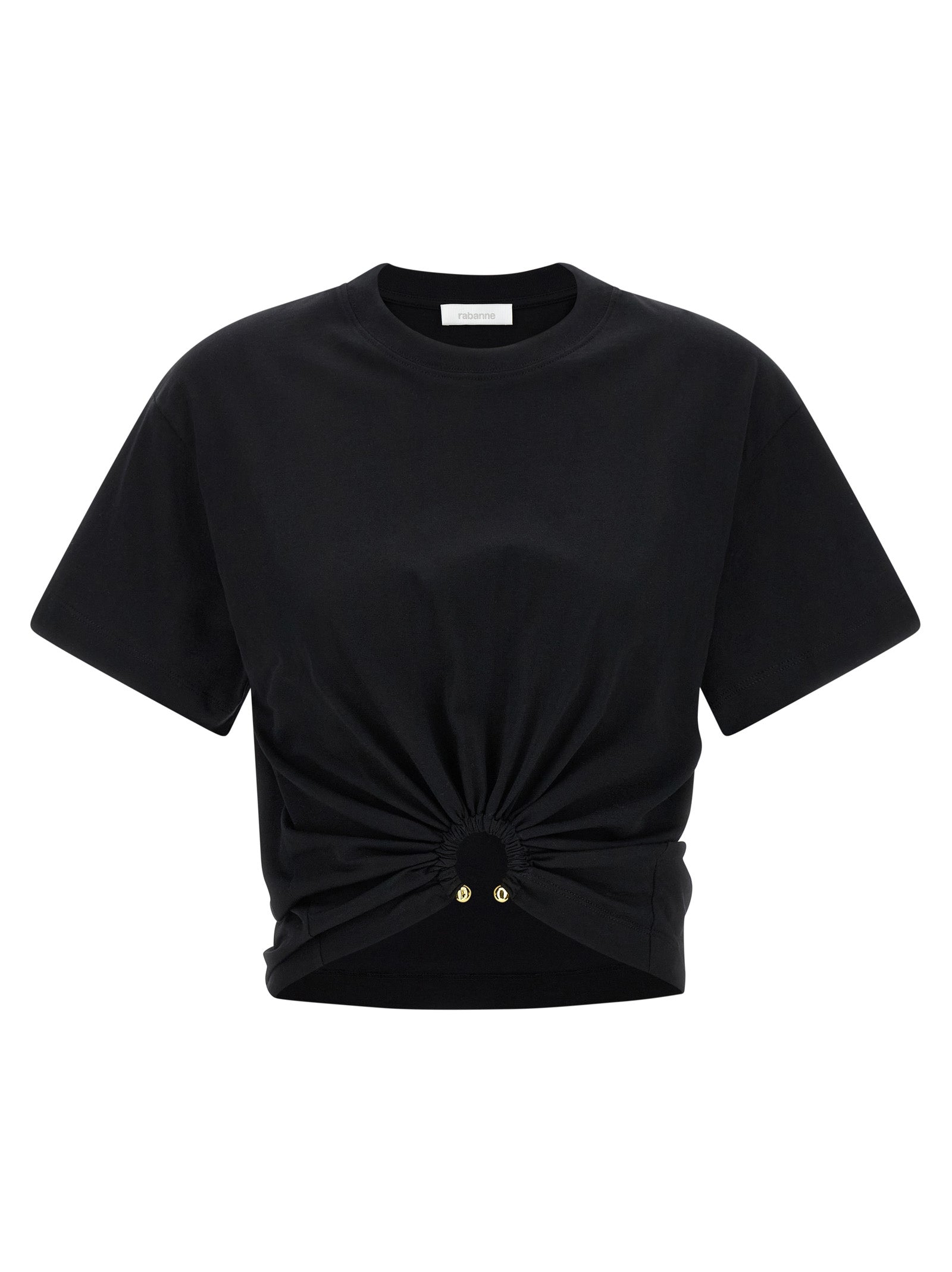 Paco Rabanne Schwarzes Baumwoll-T-Shirt