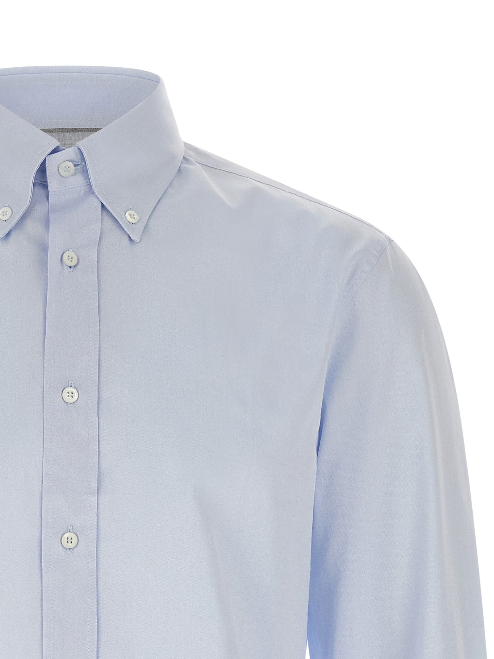 Brunello Cucinelli Blaue Baumwollbluse