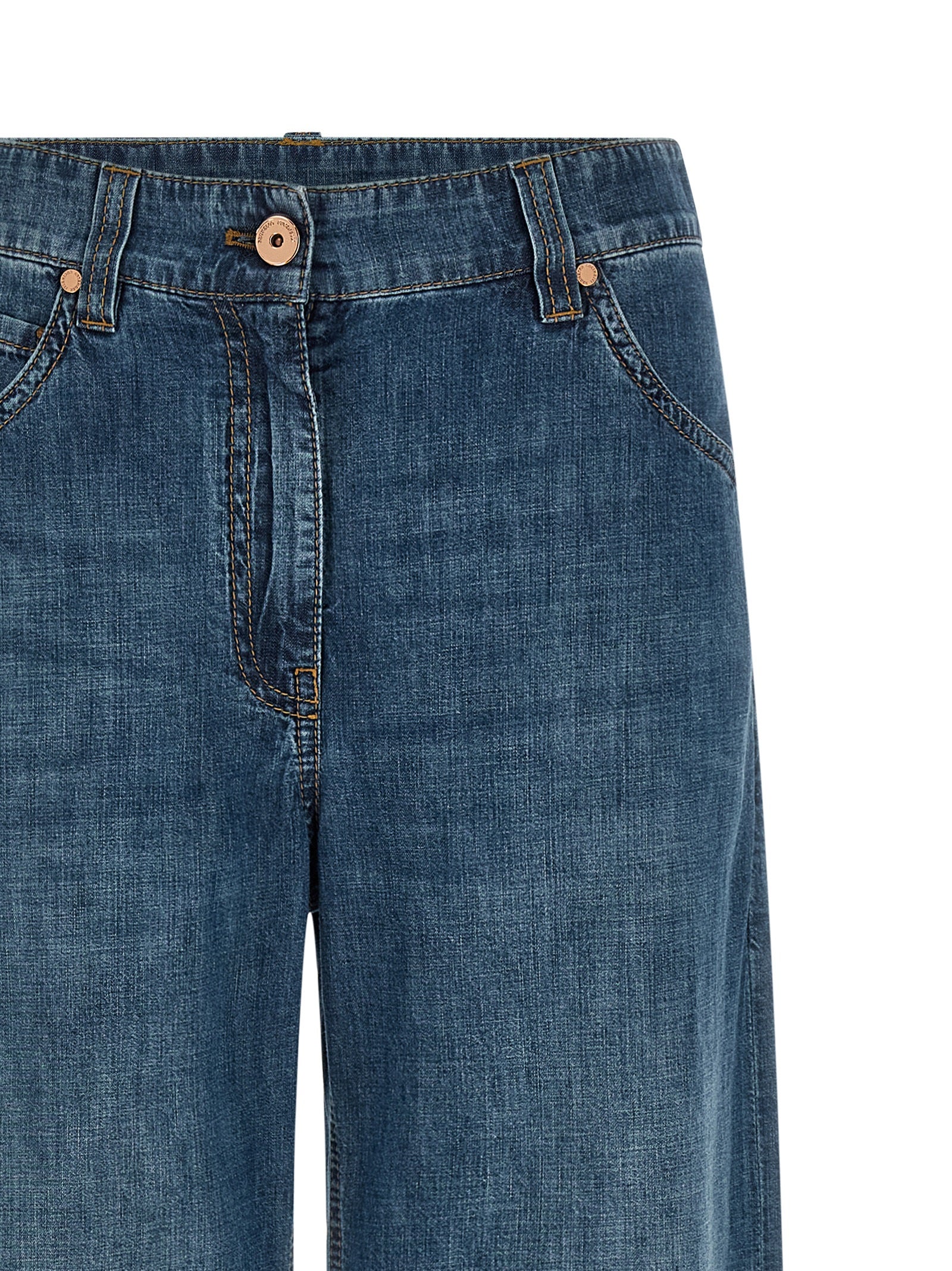 Brunello Cucinelli Blaue Baumwolljeans im Relaxed Fit