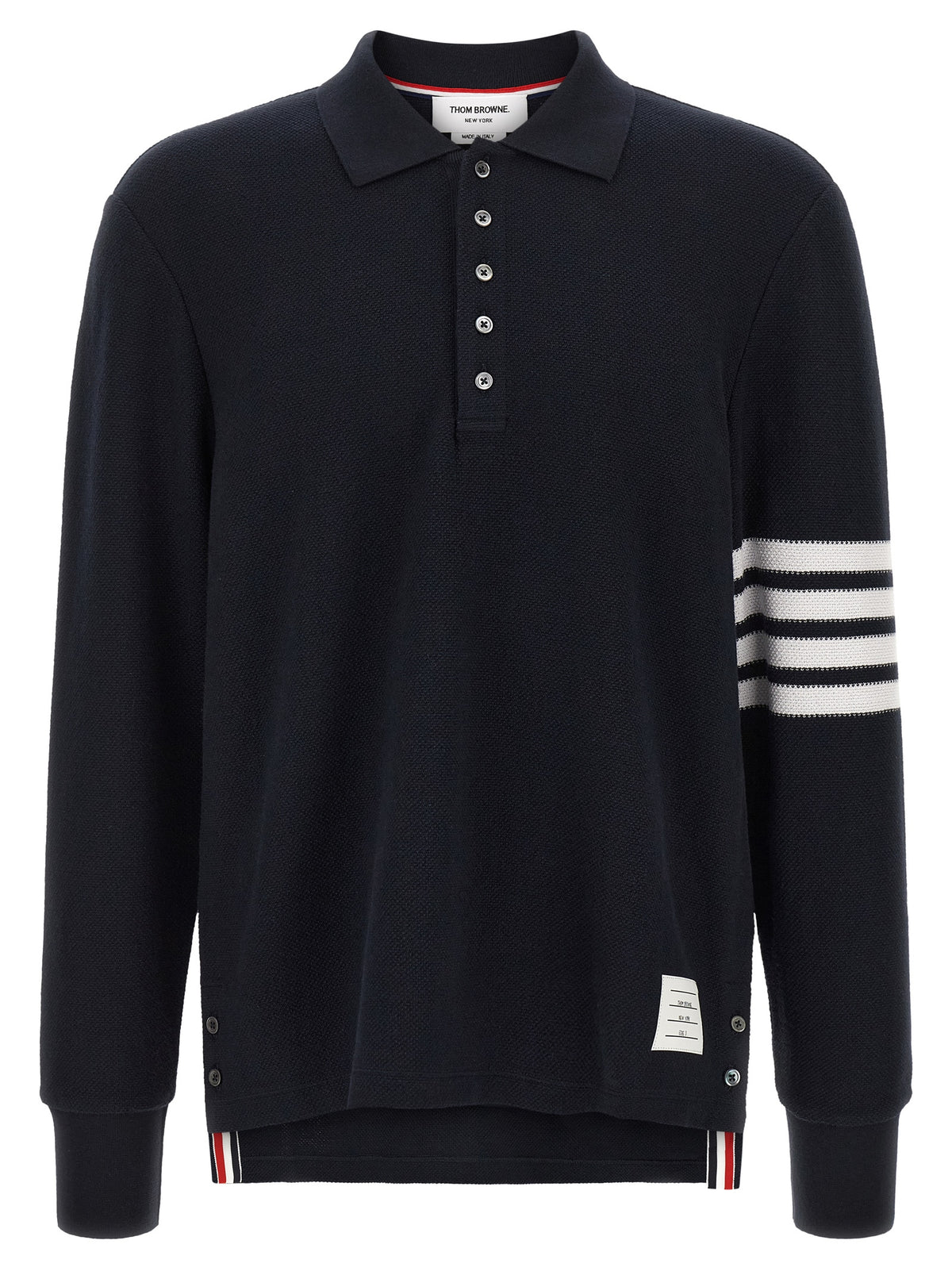 Thom Browne Blaues Baumwoll-Polohemd