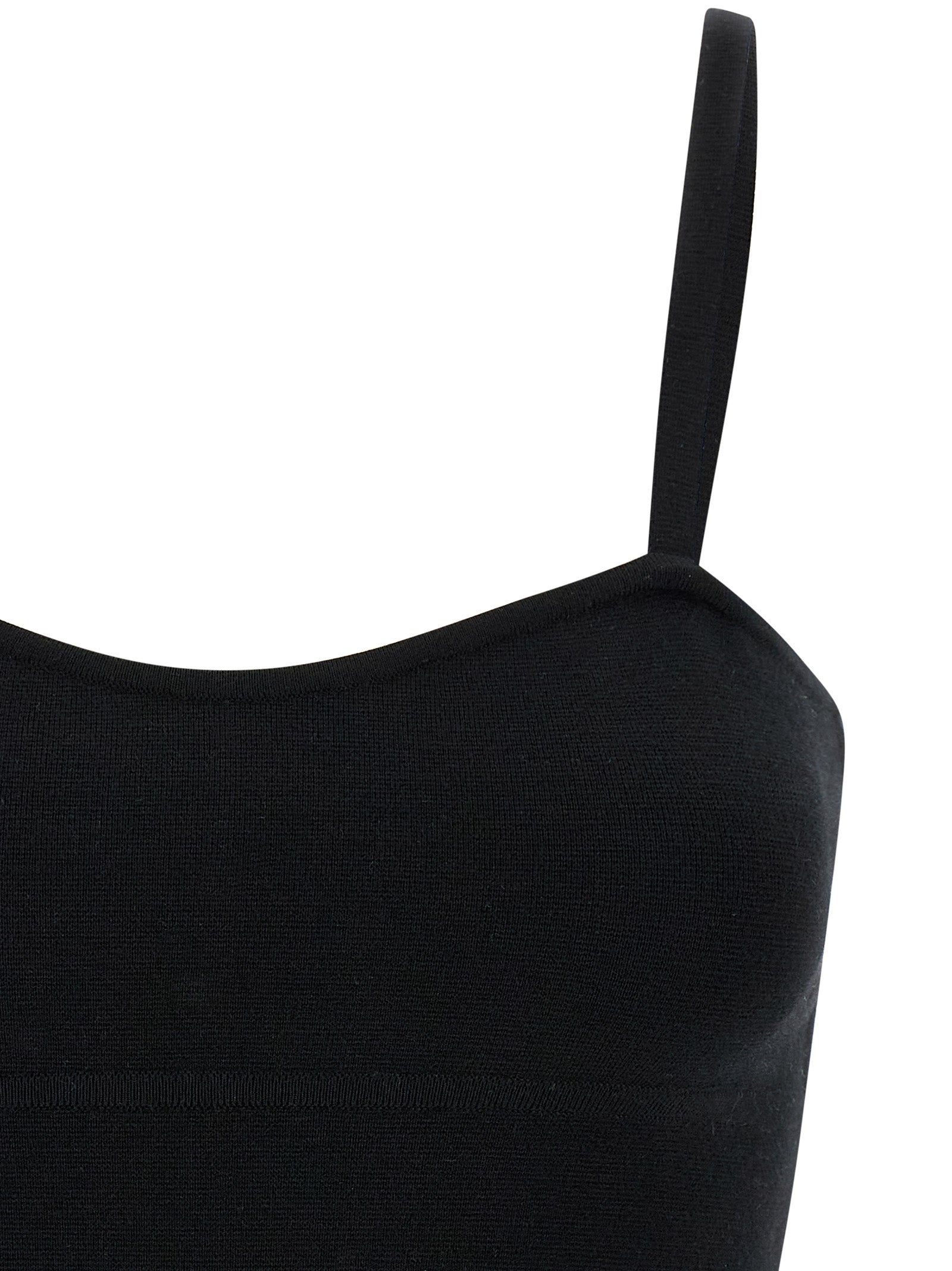 Max Mara Schwarze Tanktops aus reiner Schurwolle