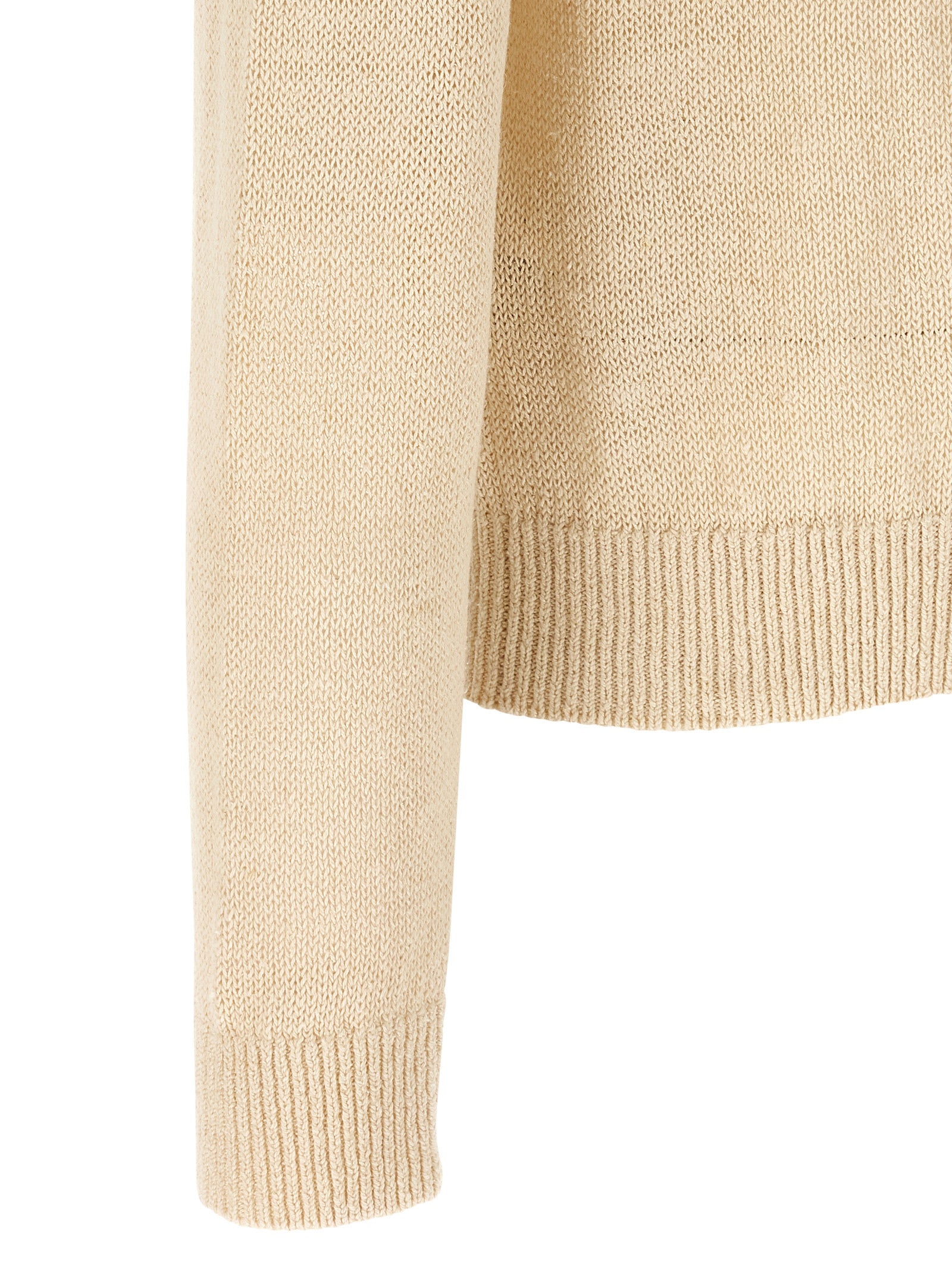 Jil Sander Beige Strickjacke aus Hanf
