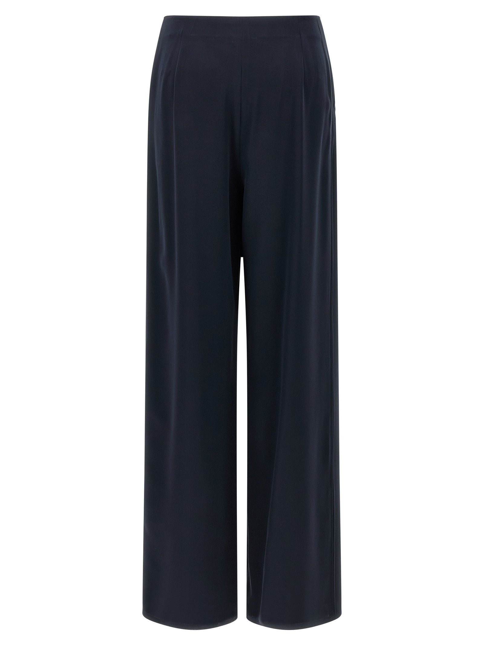 Max Mara Blaue Seidenhose für die Freizeit