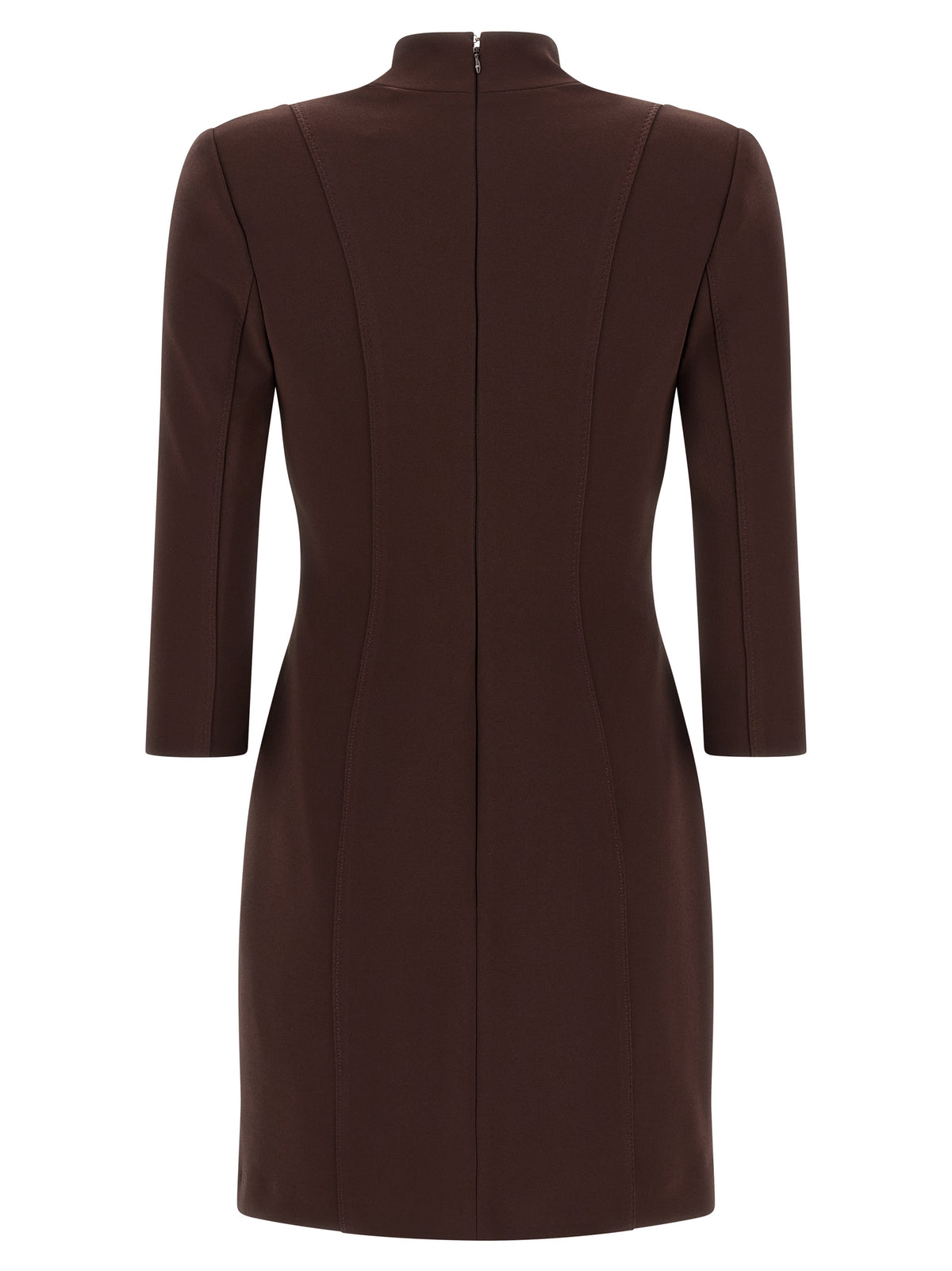Elisabetta Franchi Kurzes Braunes Kleid Aus Polyester