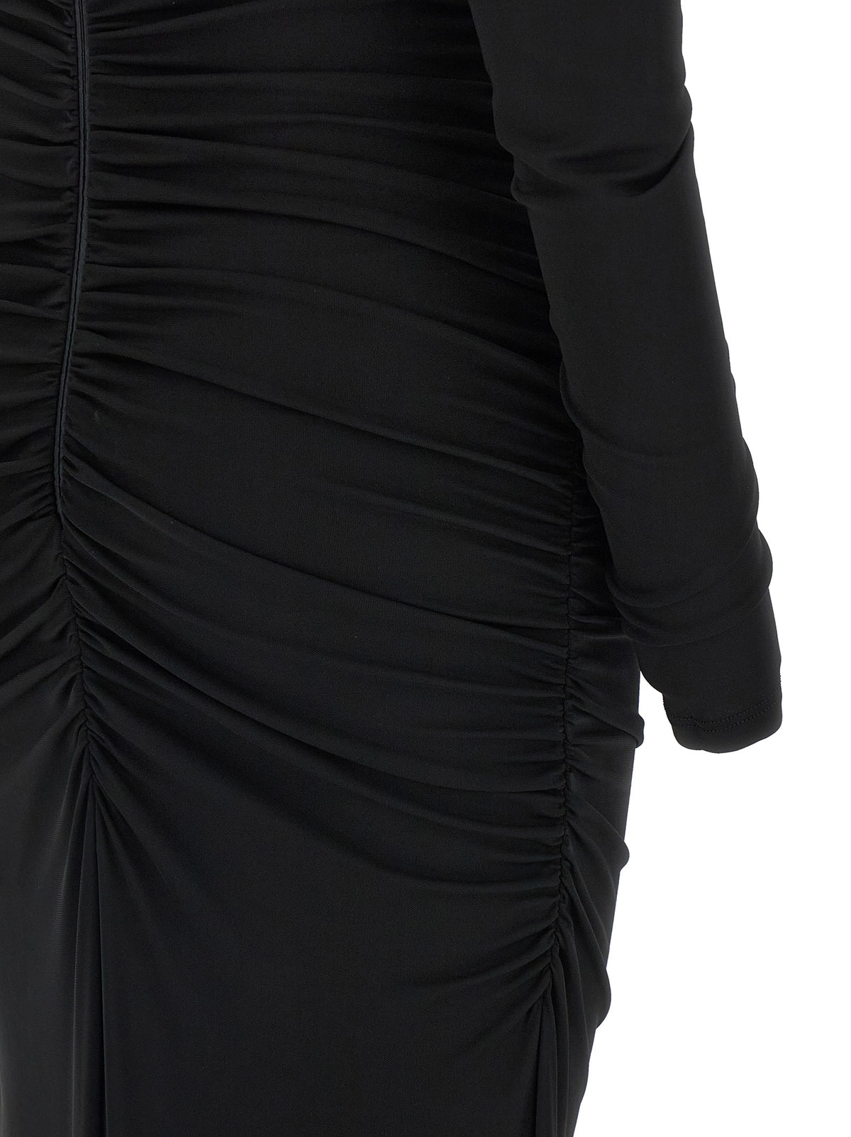 Elisabetta Franchi Schwarzes Viskose-Maxikleid