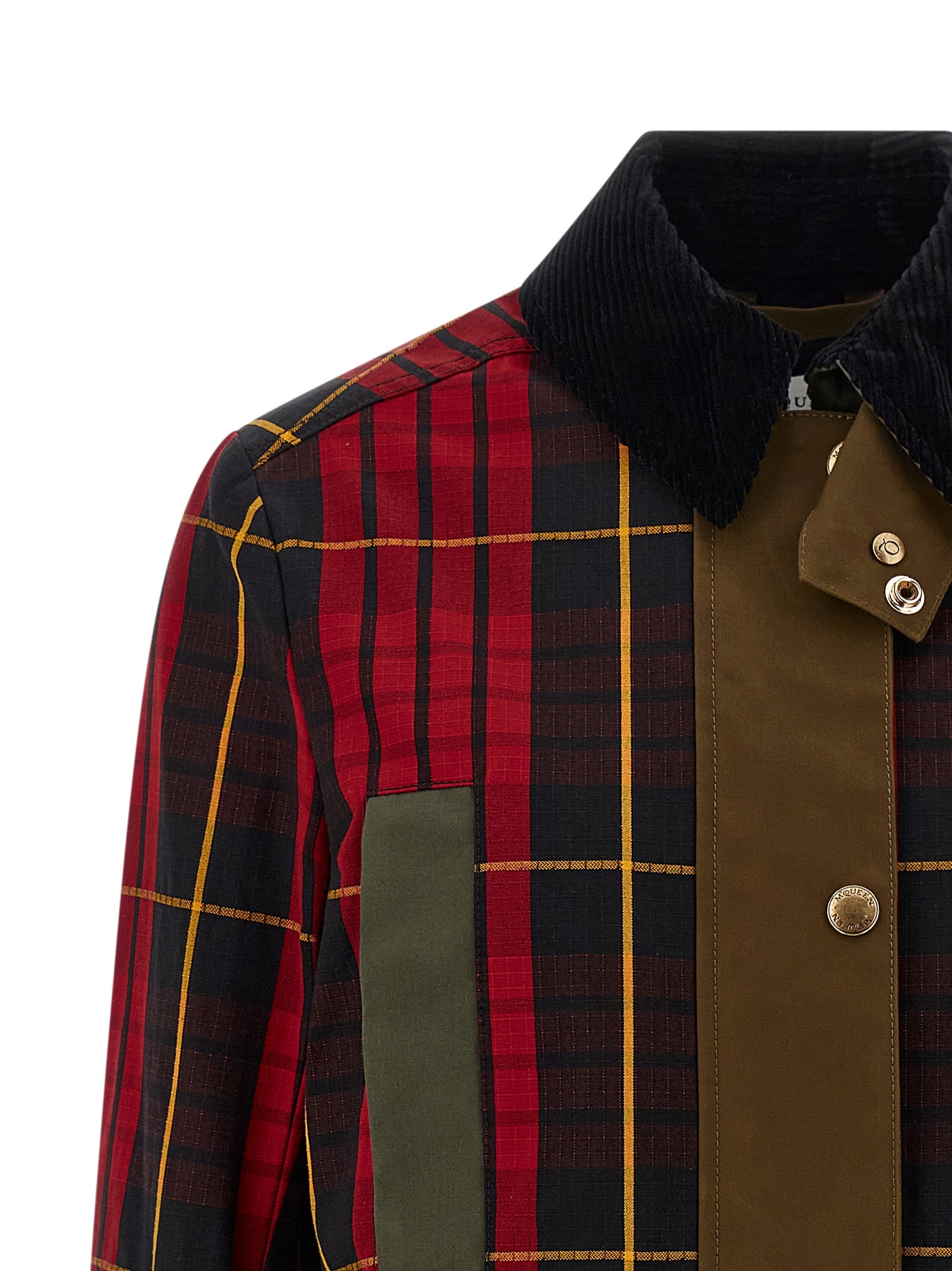 Alexander McQueen Mehrfarbige Baumwolljacke in voller Länge