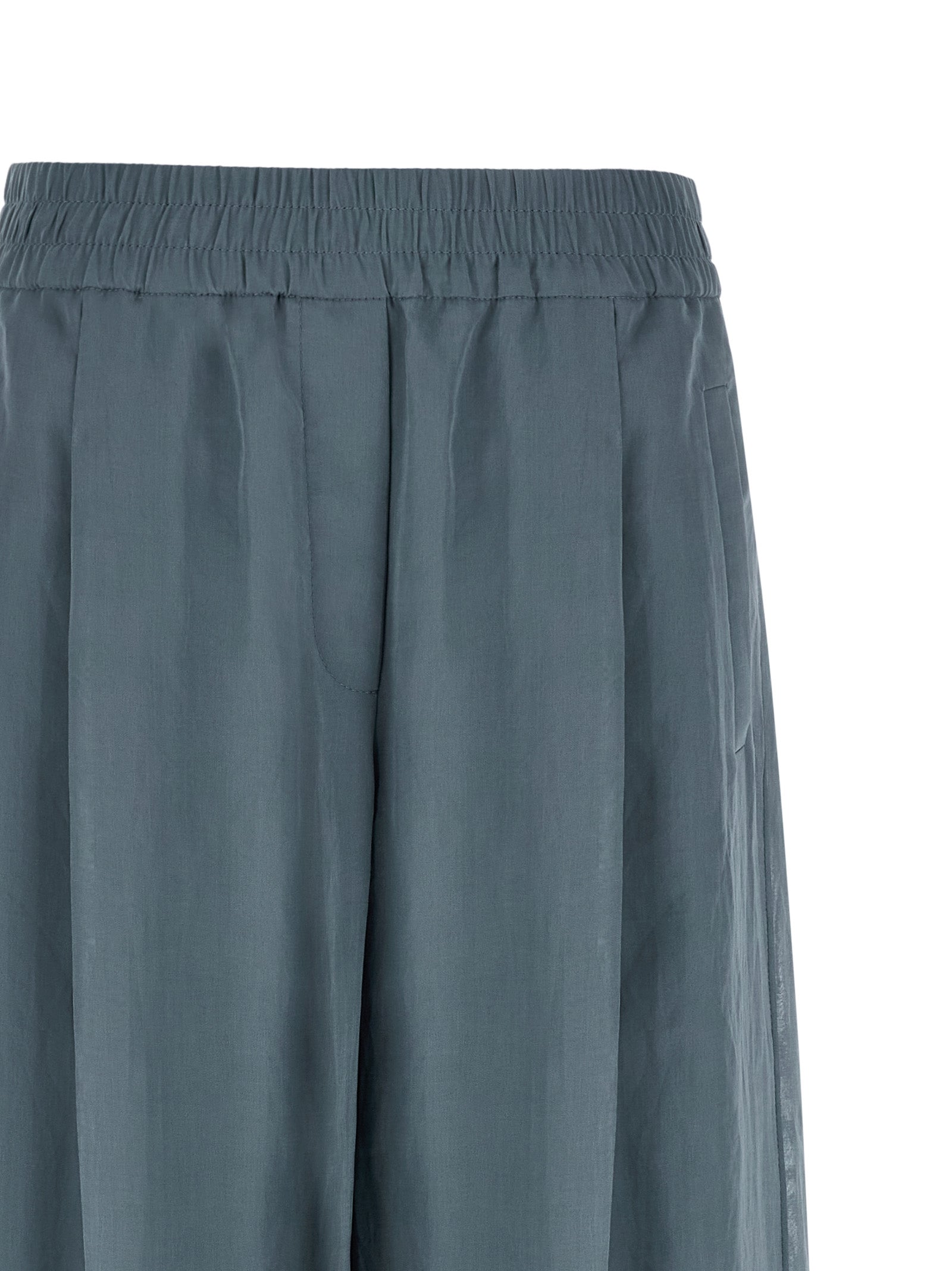 Brunello Cucinelli Blaue Baumwoll-Freizeithose