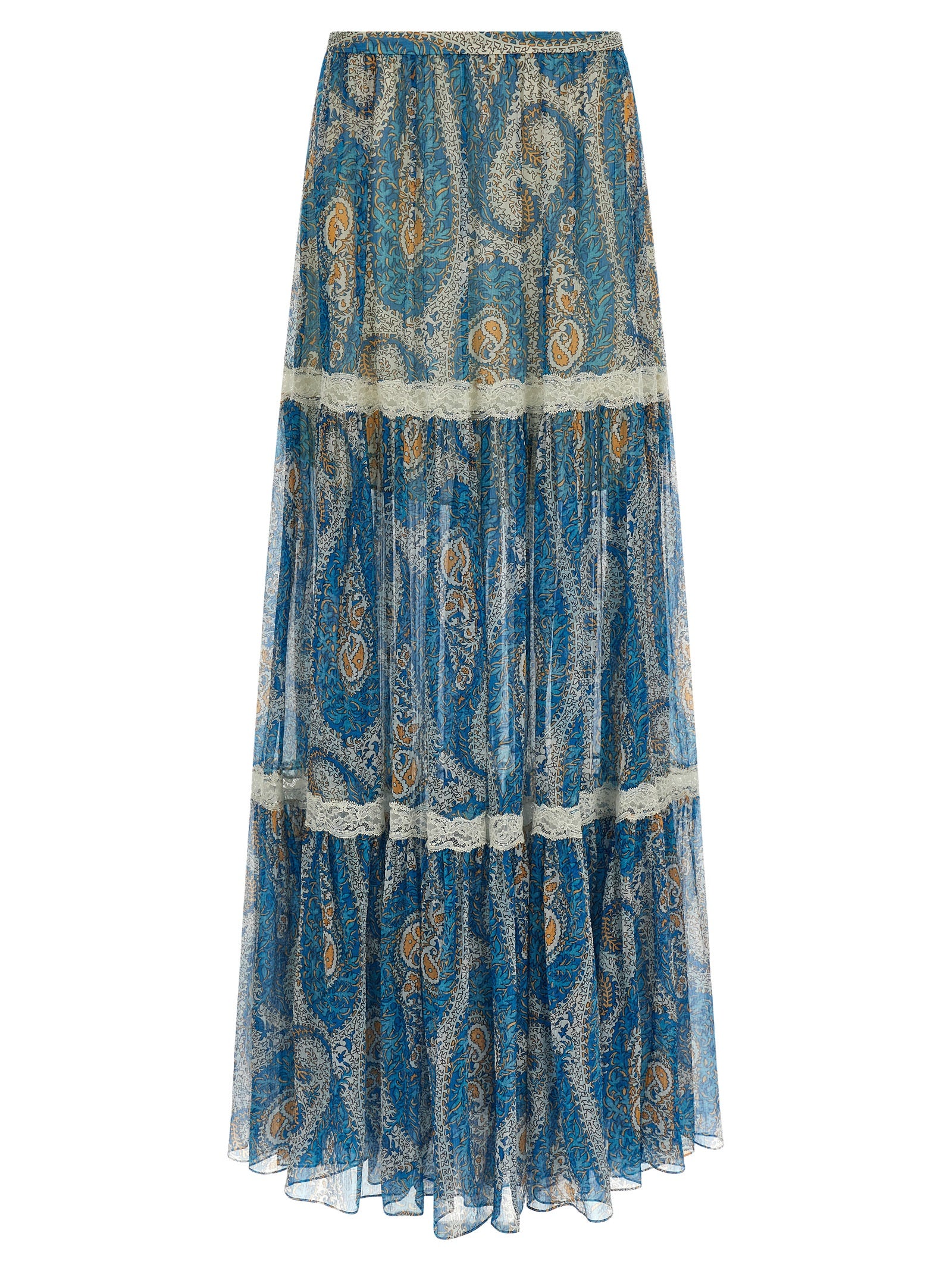 Etro Blaue Seiden-Minirock