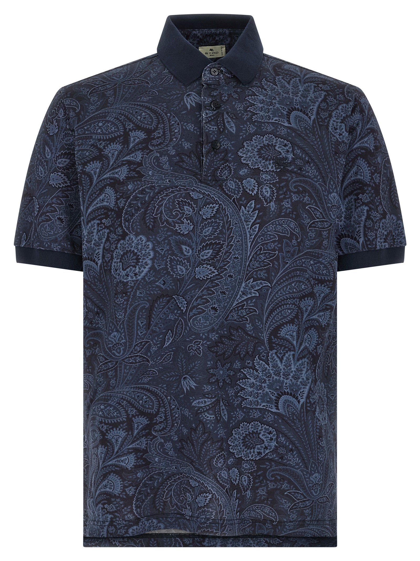 Etro Blaues Baumwoll-Polohemd