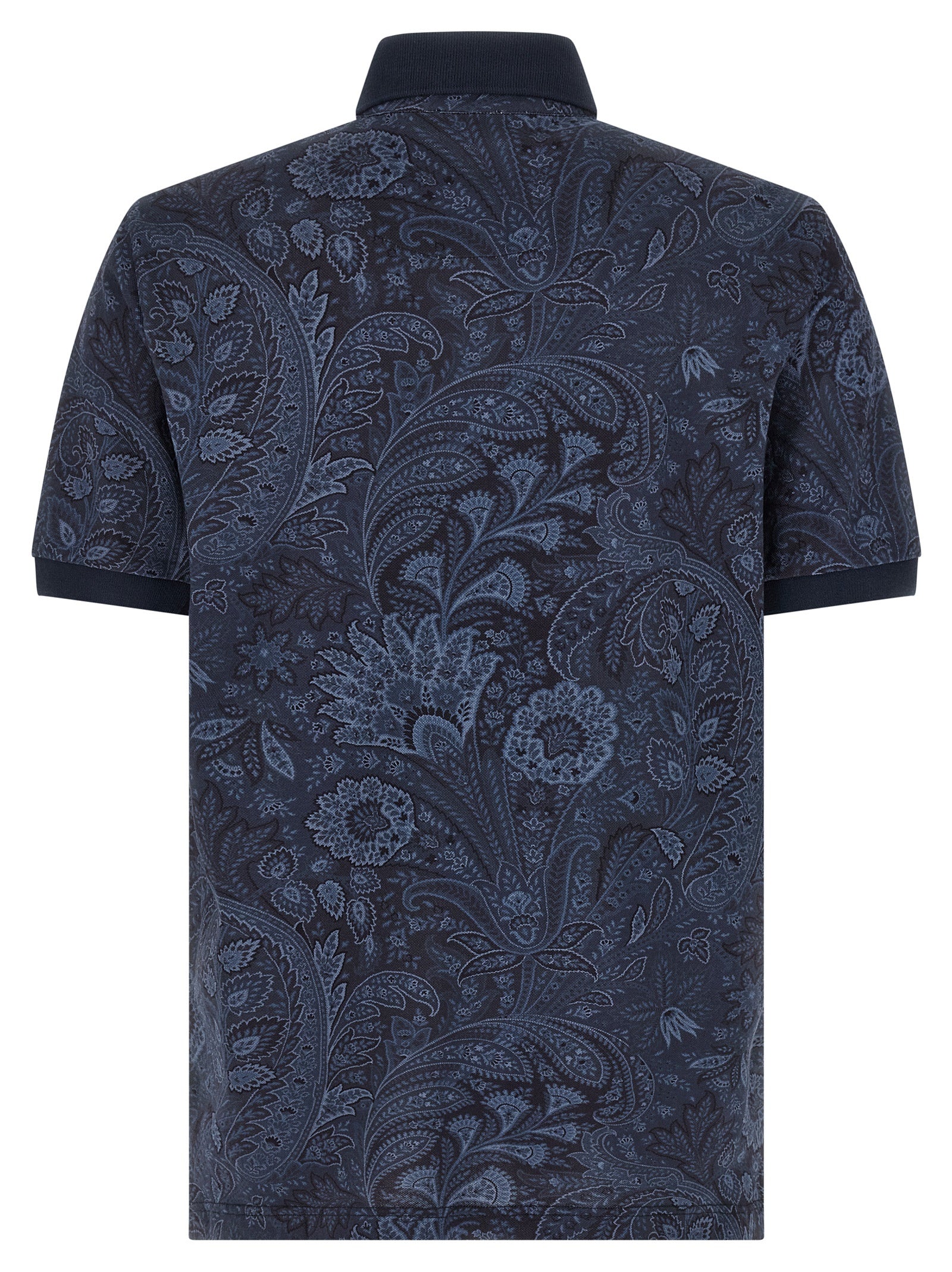 Etro Blaues Baumwoll-Polohemd