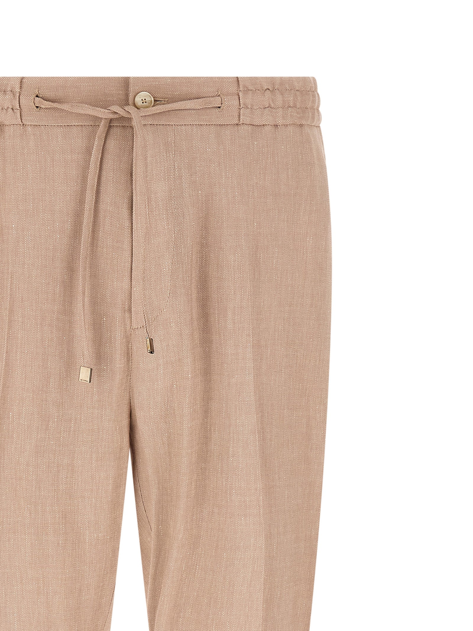 Etro Beige Leinen-Jogginghose (Trainingshose)