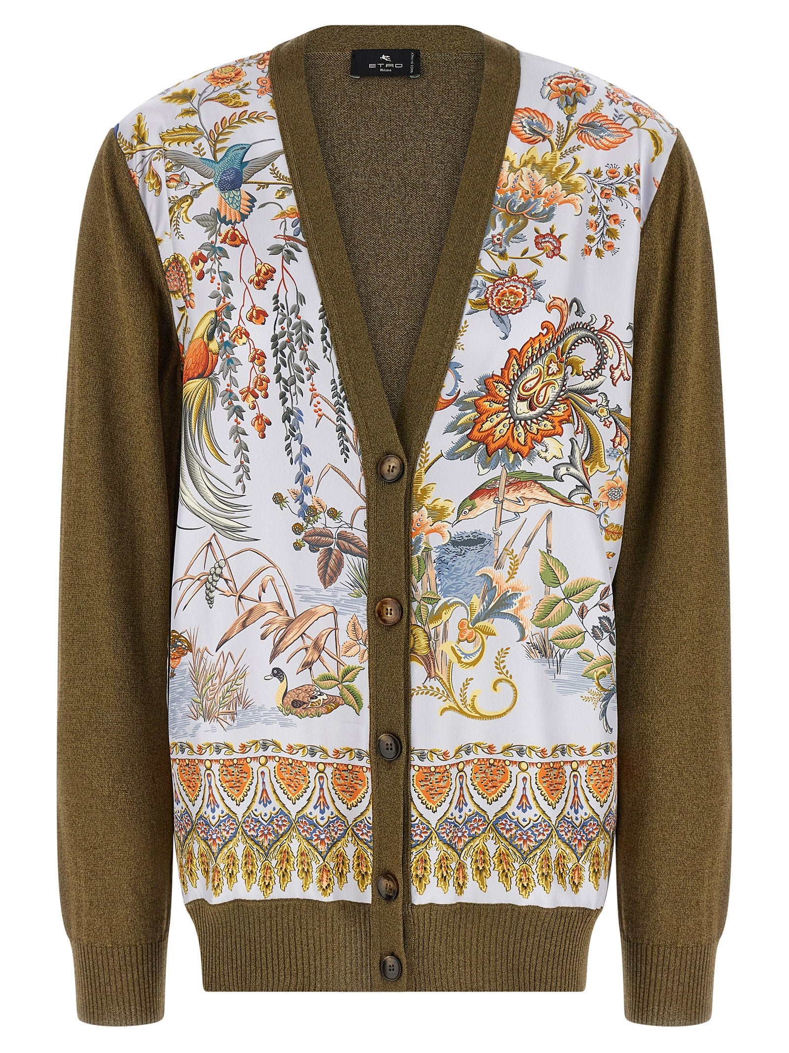 Etro Baumwoll-Cardigan in Zweifarbenoptik