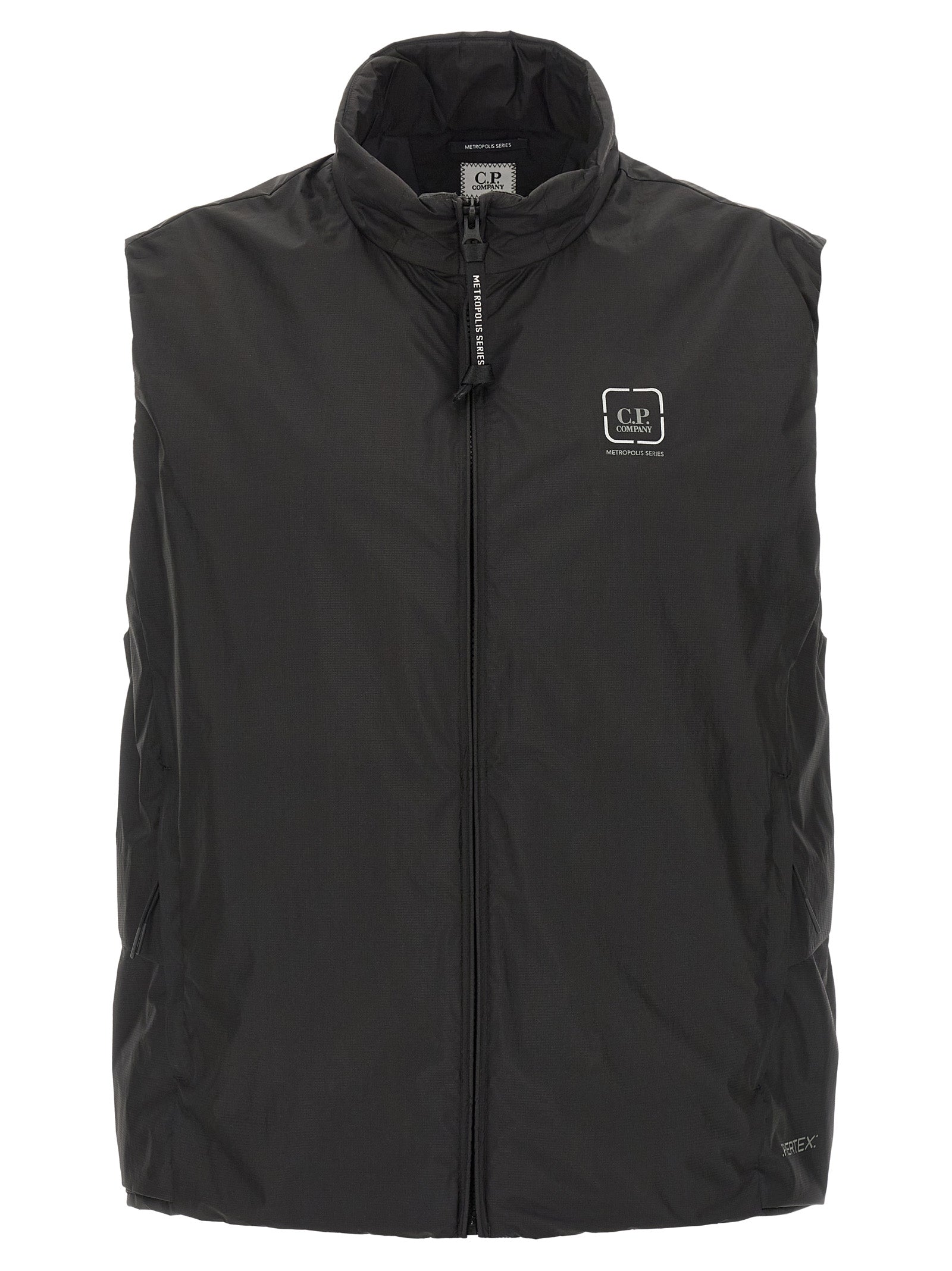 C.P. Company Schwarze ärmellose Jacke aus Polyamid