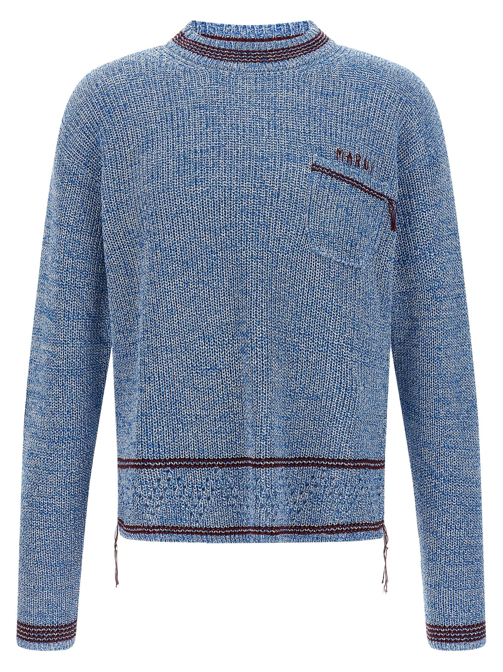 Marni Blauer Baumwollcardigan