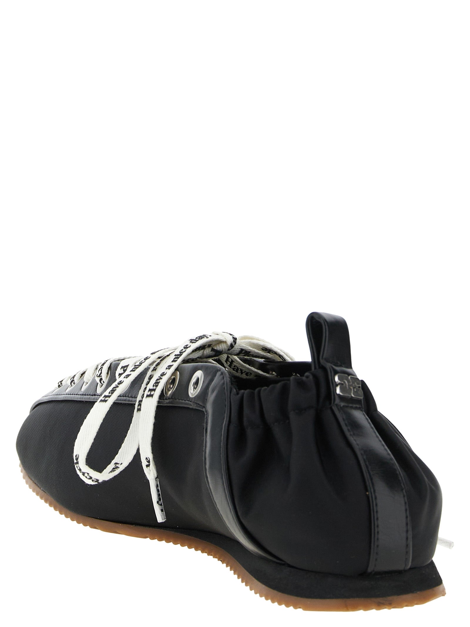 Ganni Schwarze Ballerinas aus Polyamid