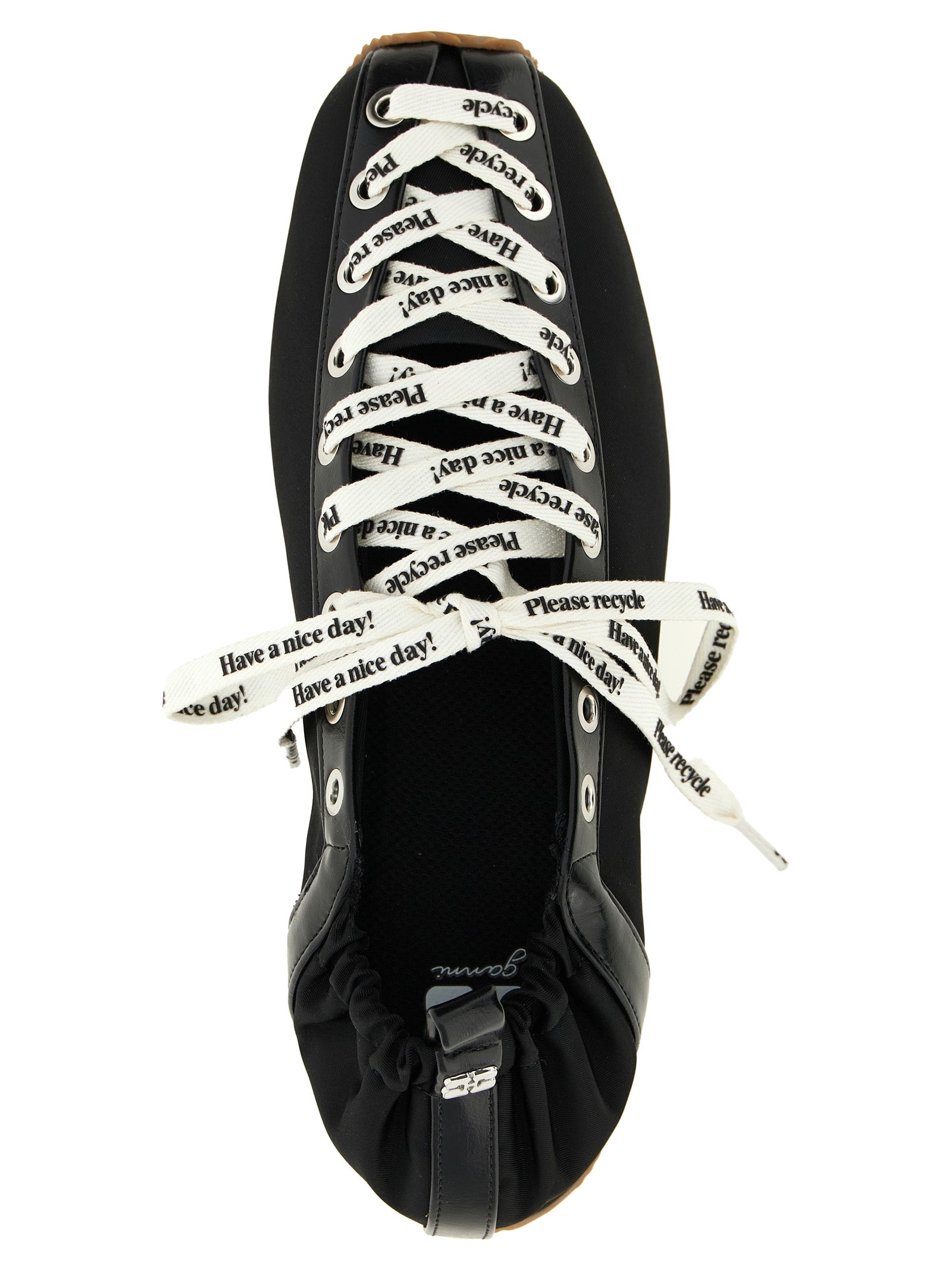 Ganni Schwarze Ballerinas aus Polyamid