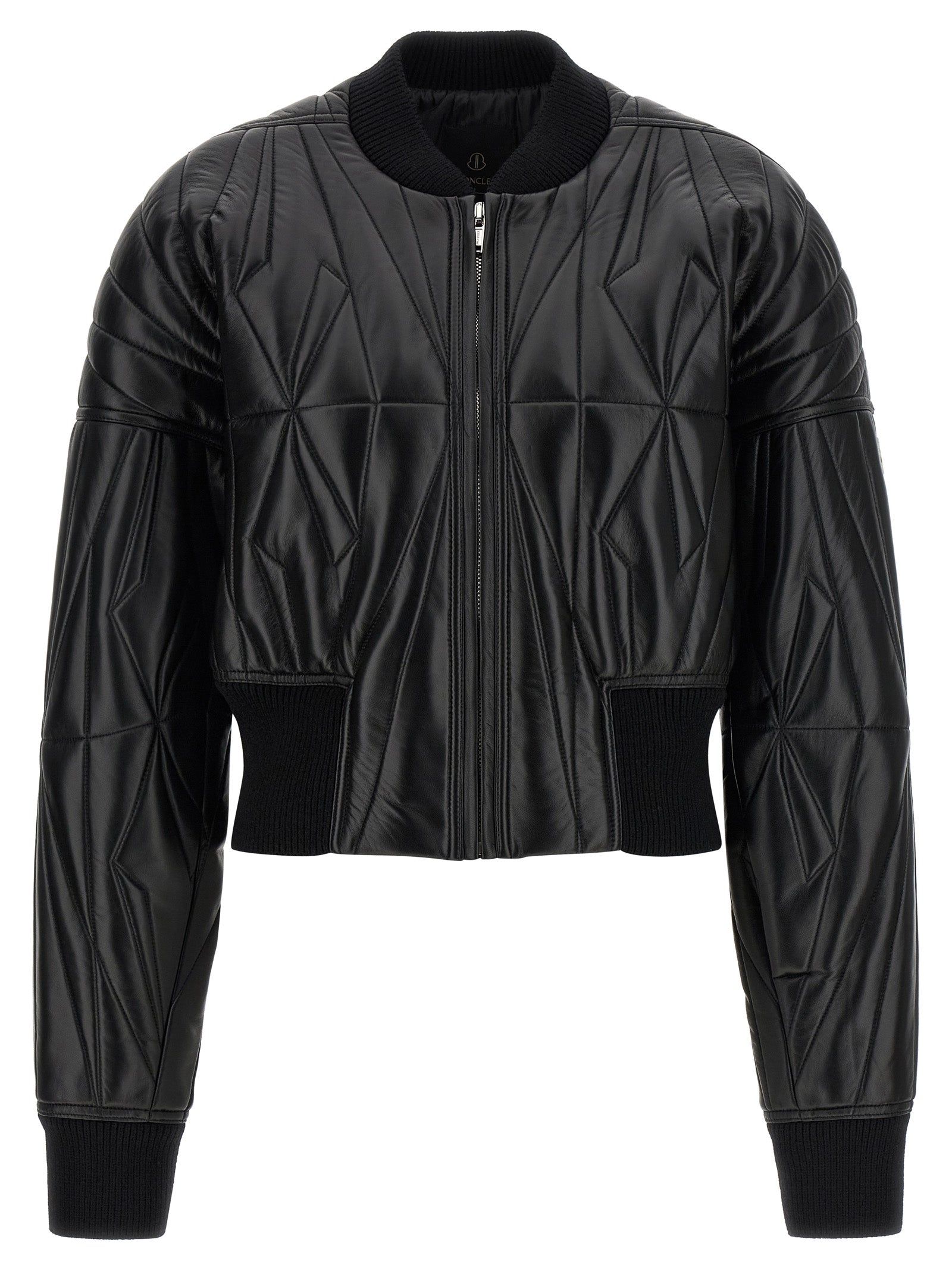 Rick Owens Schwarze Lammlederjacke