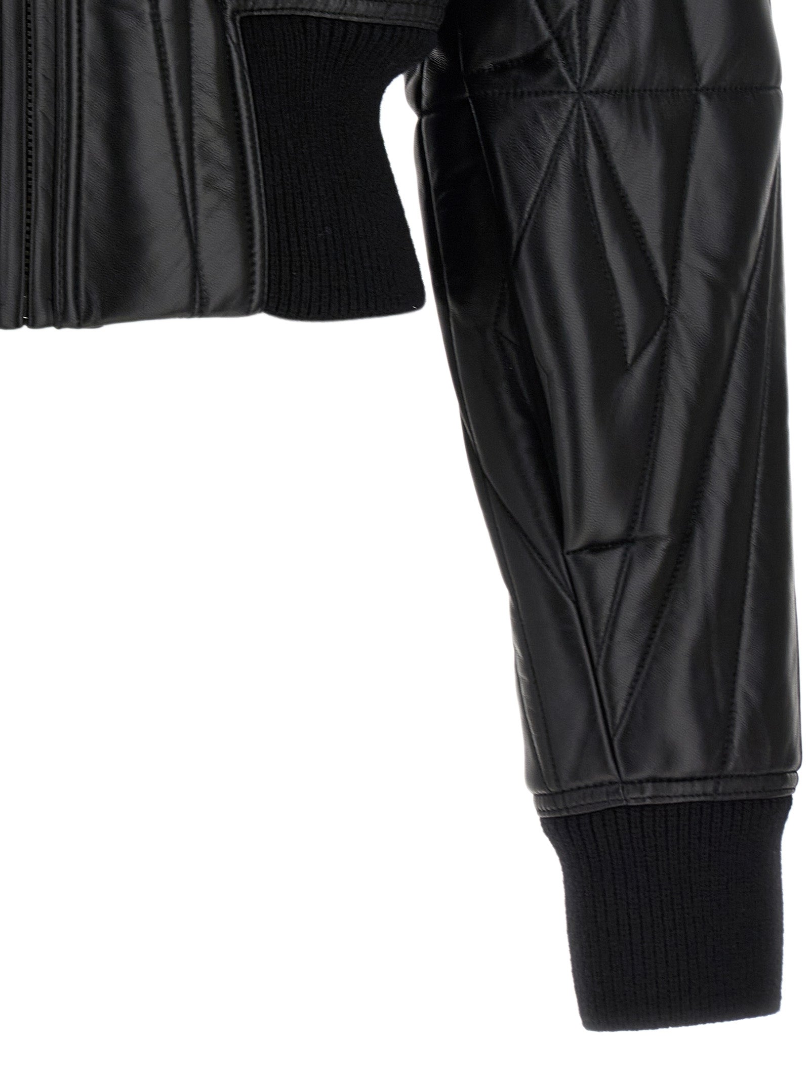 Rick Owens Schwarze Lammlederjacke
