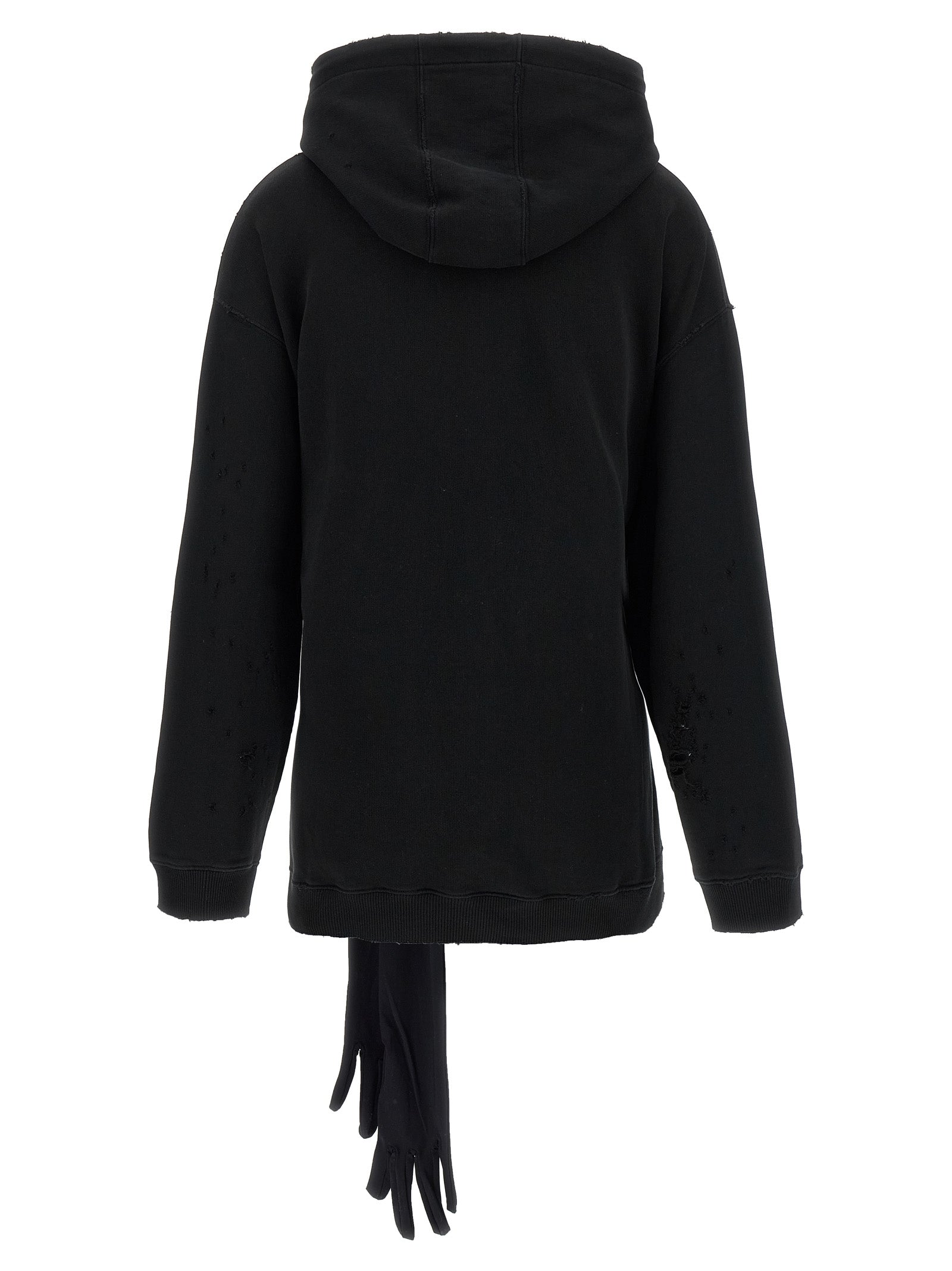 MM6 Maison Margiela Schwarzes kurzes Baumwollkleid