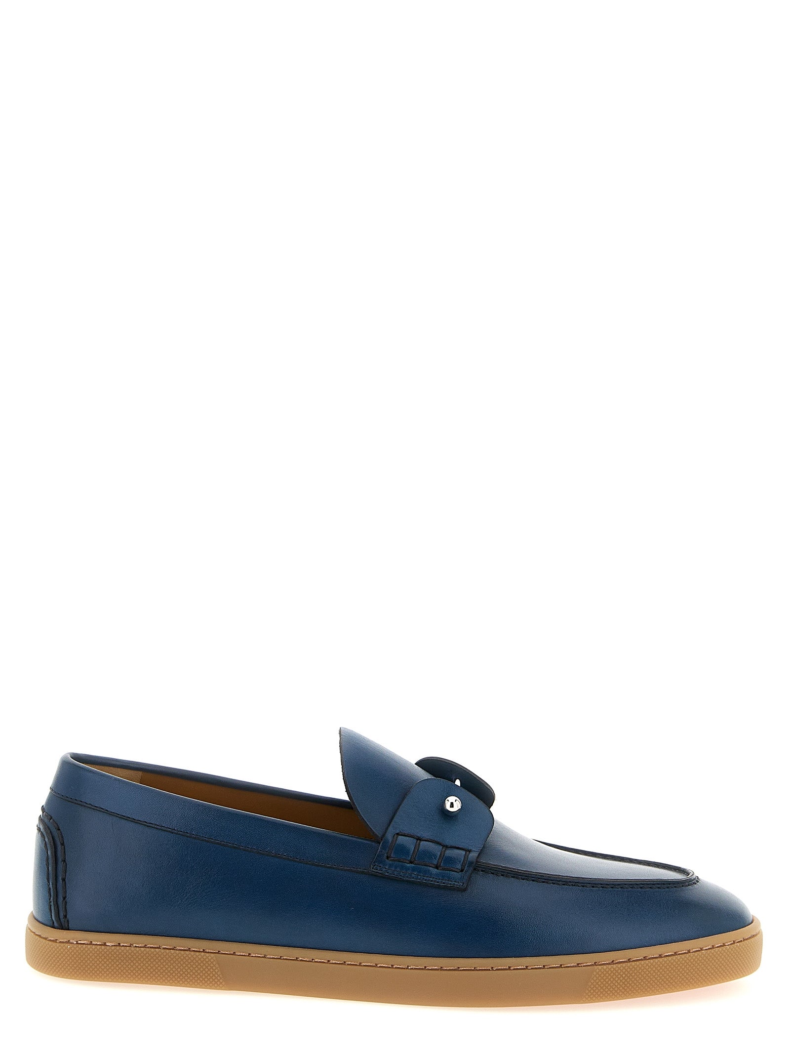 Christian Louboutin Mokassins aus blauem Kalbsleder