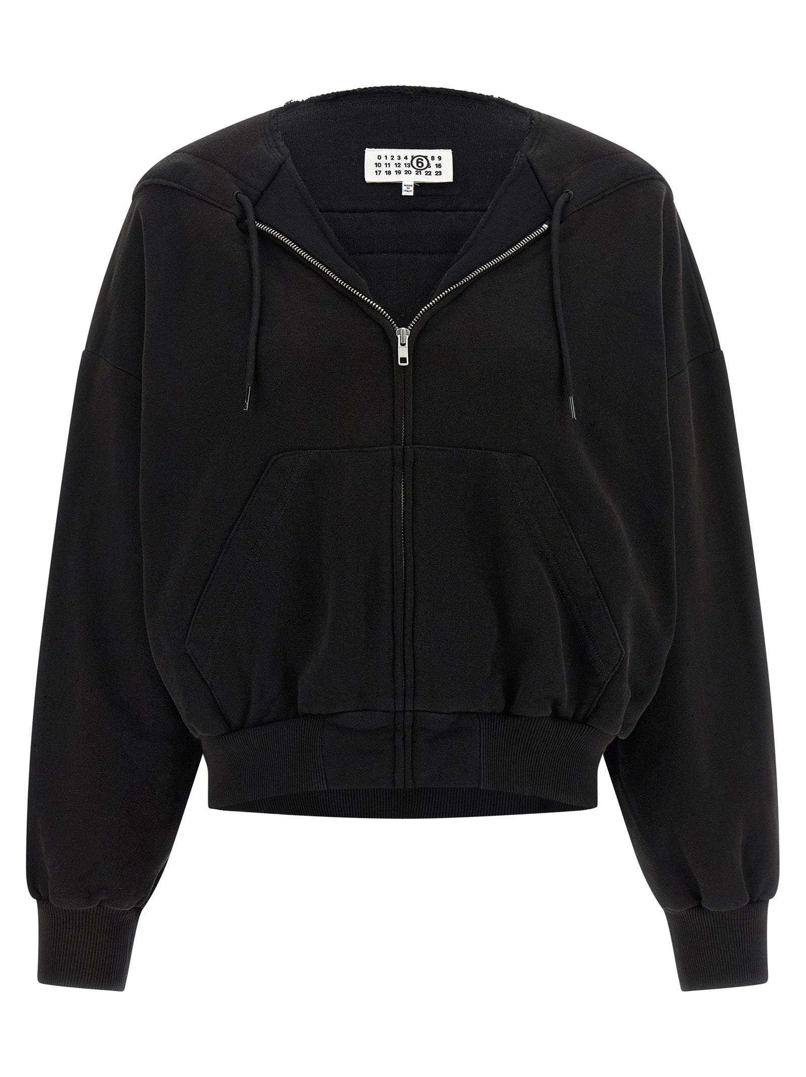 MM6 Maison Margiela Schwarzer Baumwoll-Sweatshirt