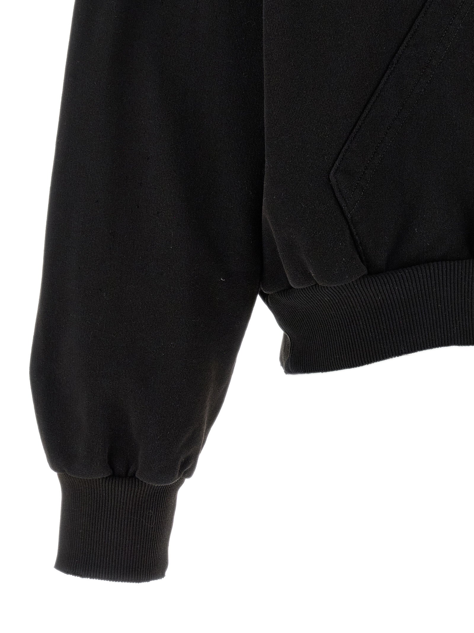MM6 Maison Margiela Schwarzer Baumwoll-Sweatshirt