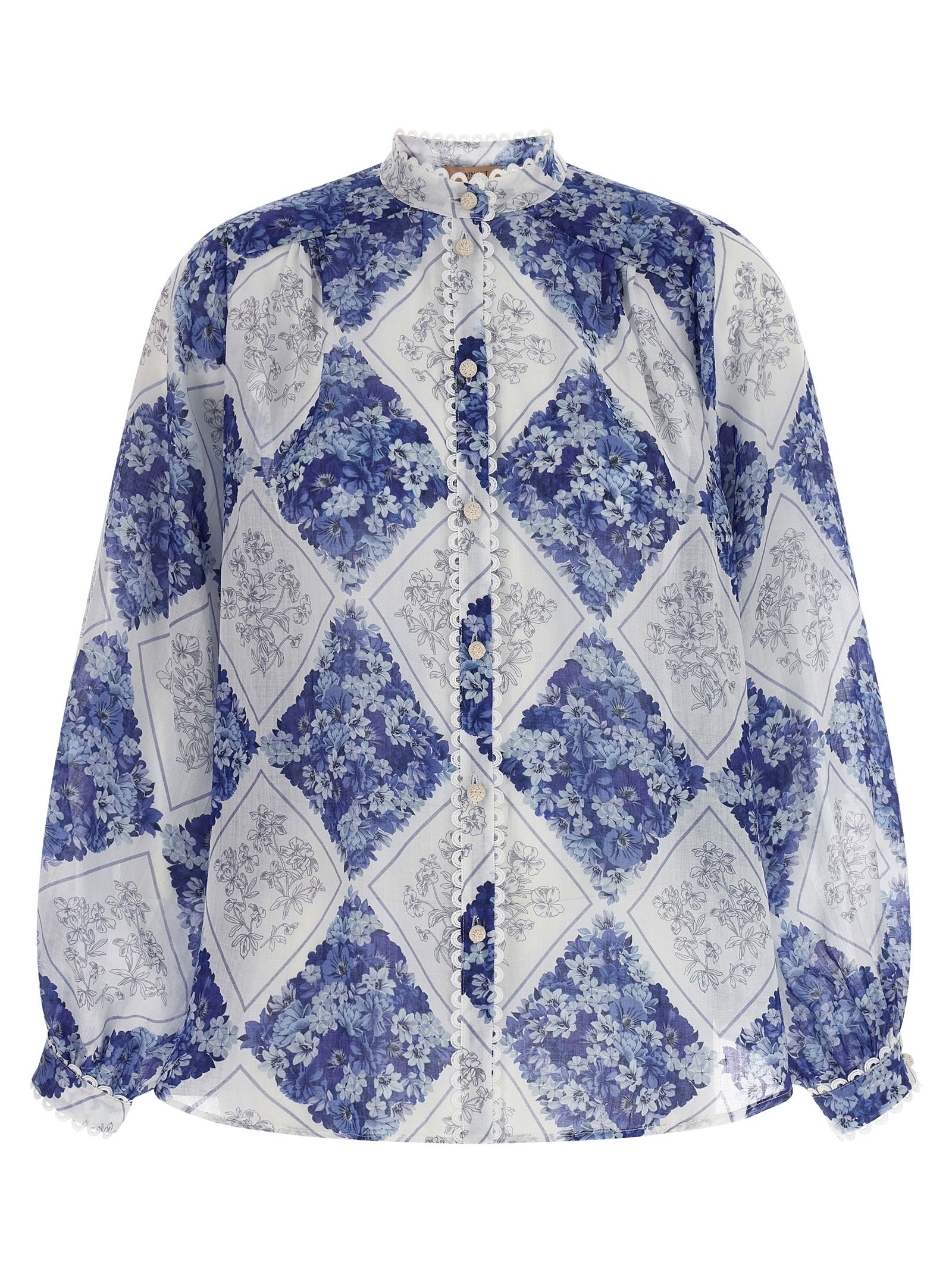 Twinset Bluse aus mehrfarbigem Rochenleder