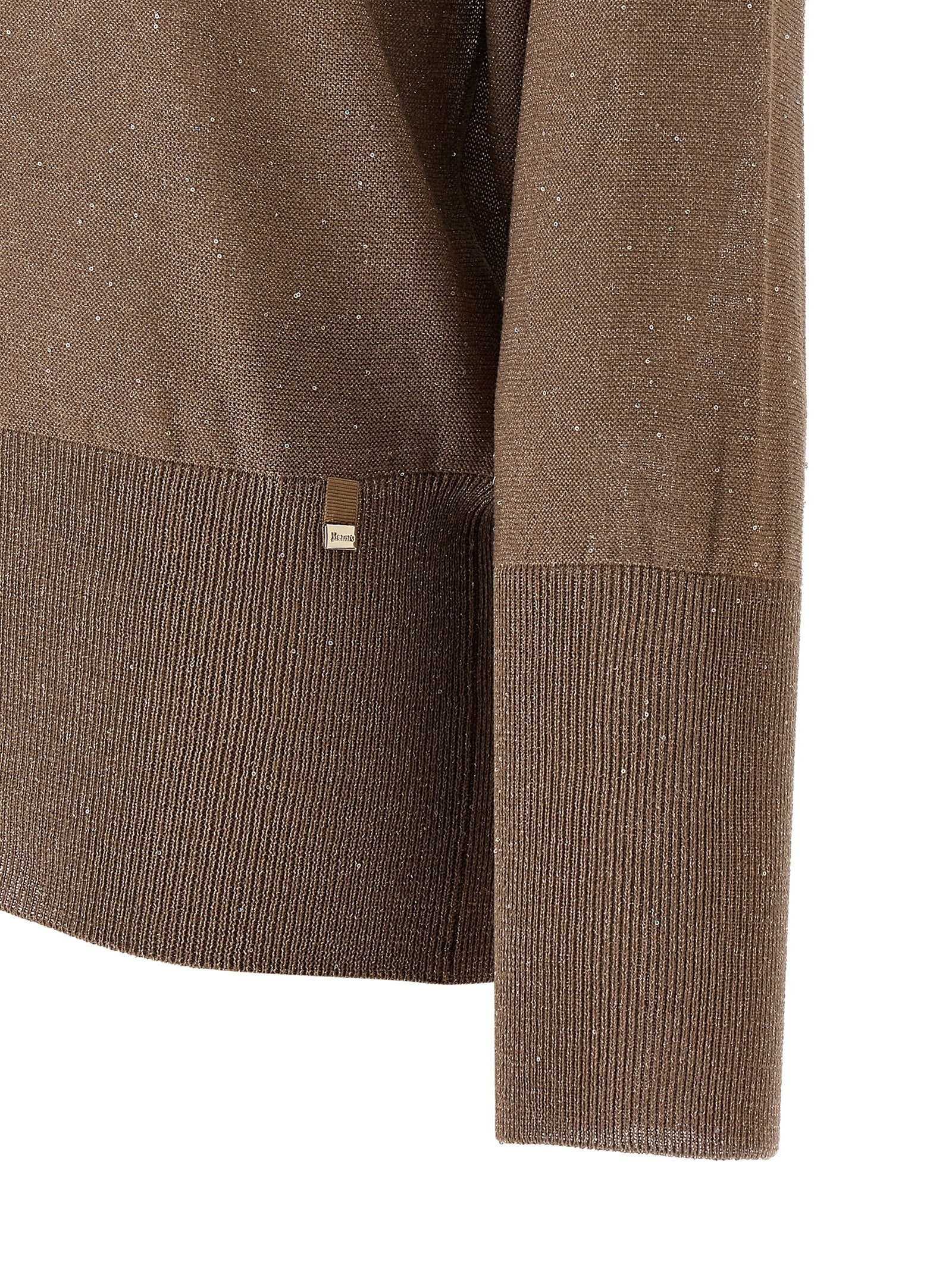 Herno Brauner Viskose-Cardigan